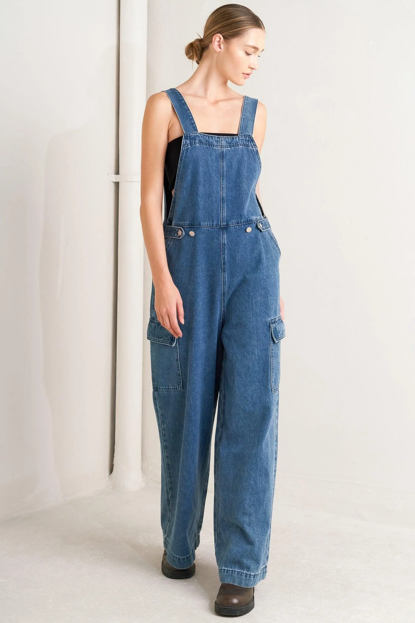 Let Me Talk Denim Cargo Pants - Image 2