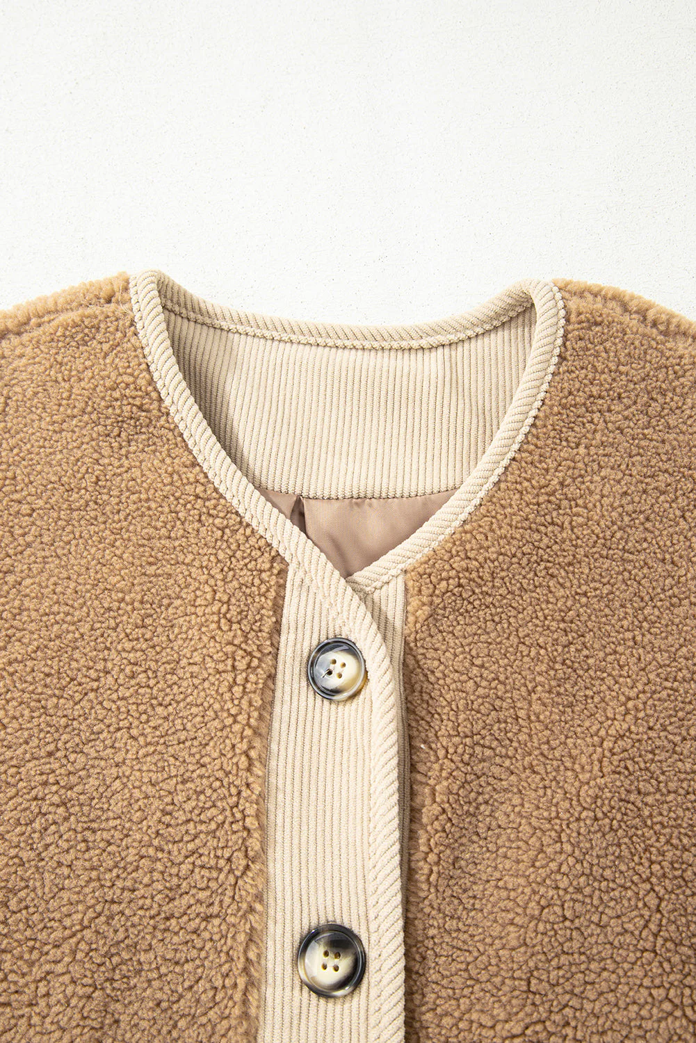 Threaded Pear Lilisha Corduroy Edge Patchwork Jacket - Image 11