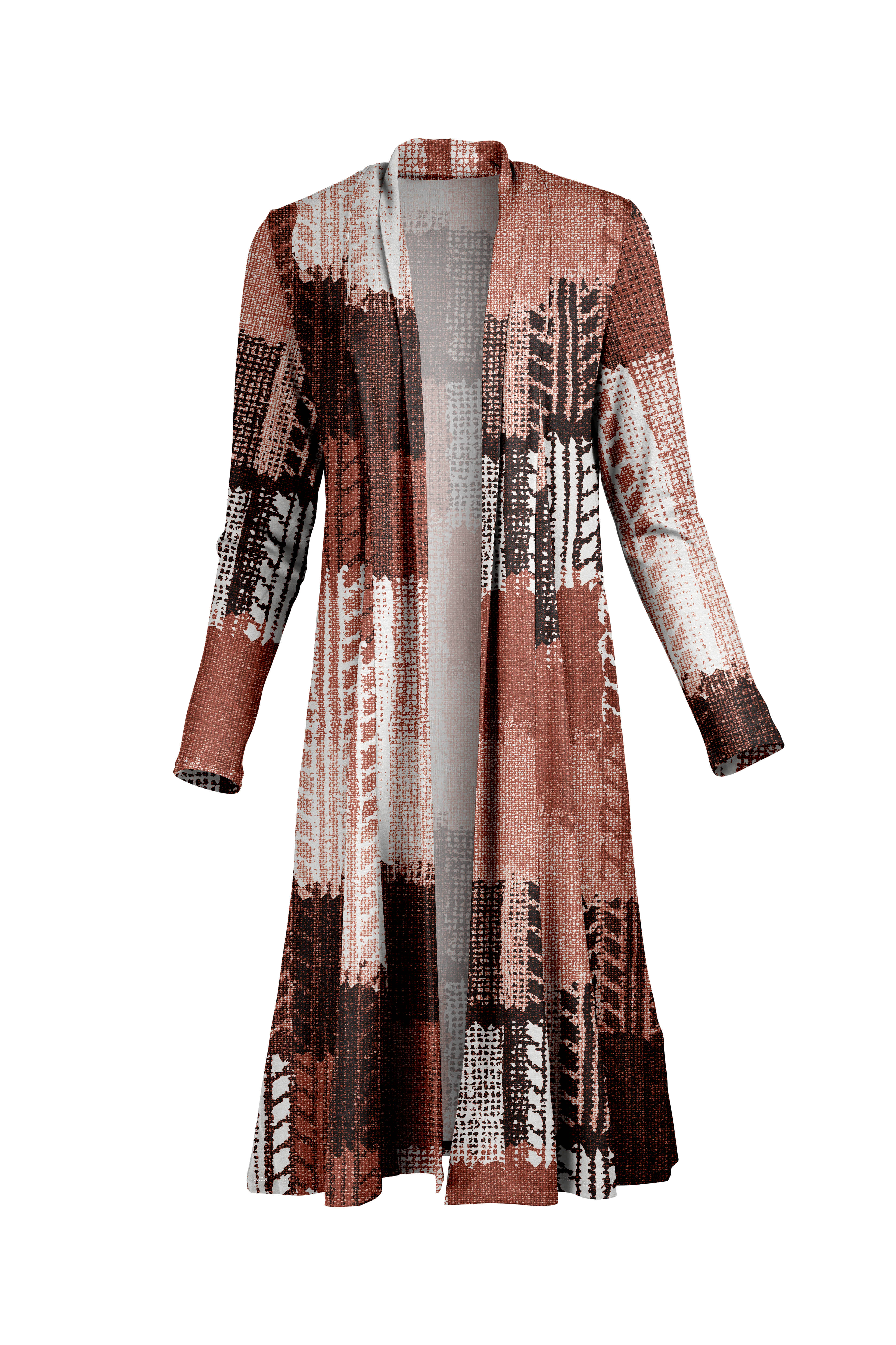 Lily by Firmiana Longline Open Front Cardigan Duster Tops - Image 59