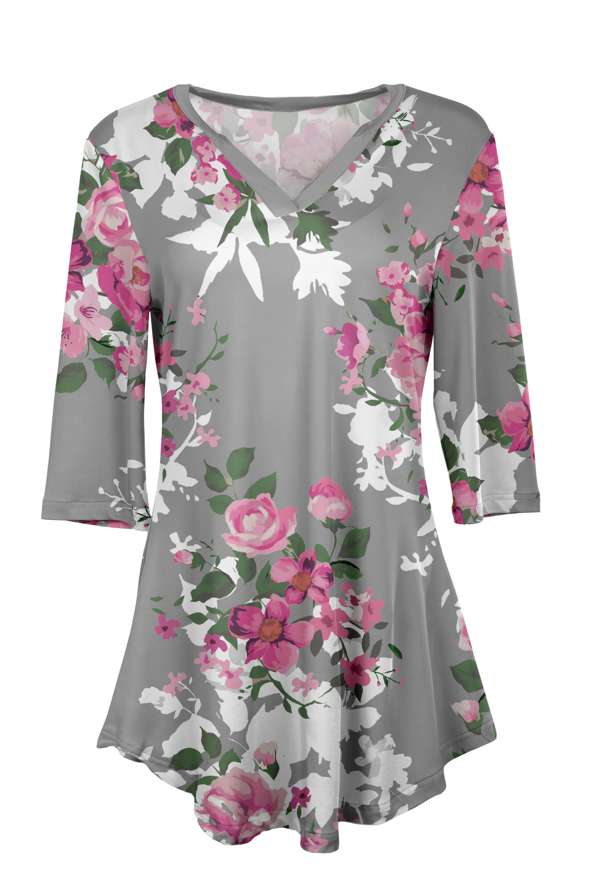Lily by Firmiana Notch Neck Tunic Tops - Image 51