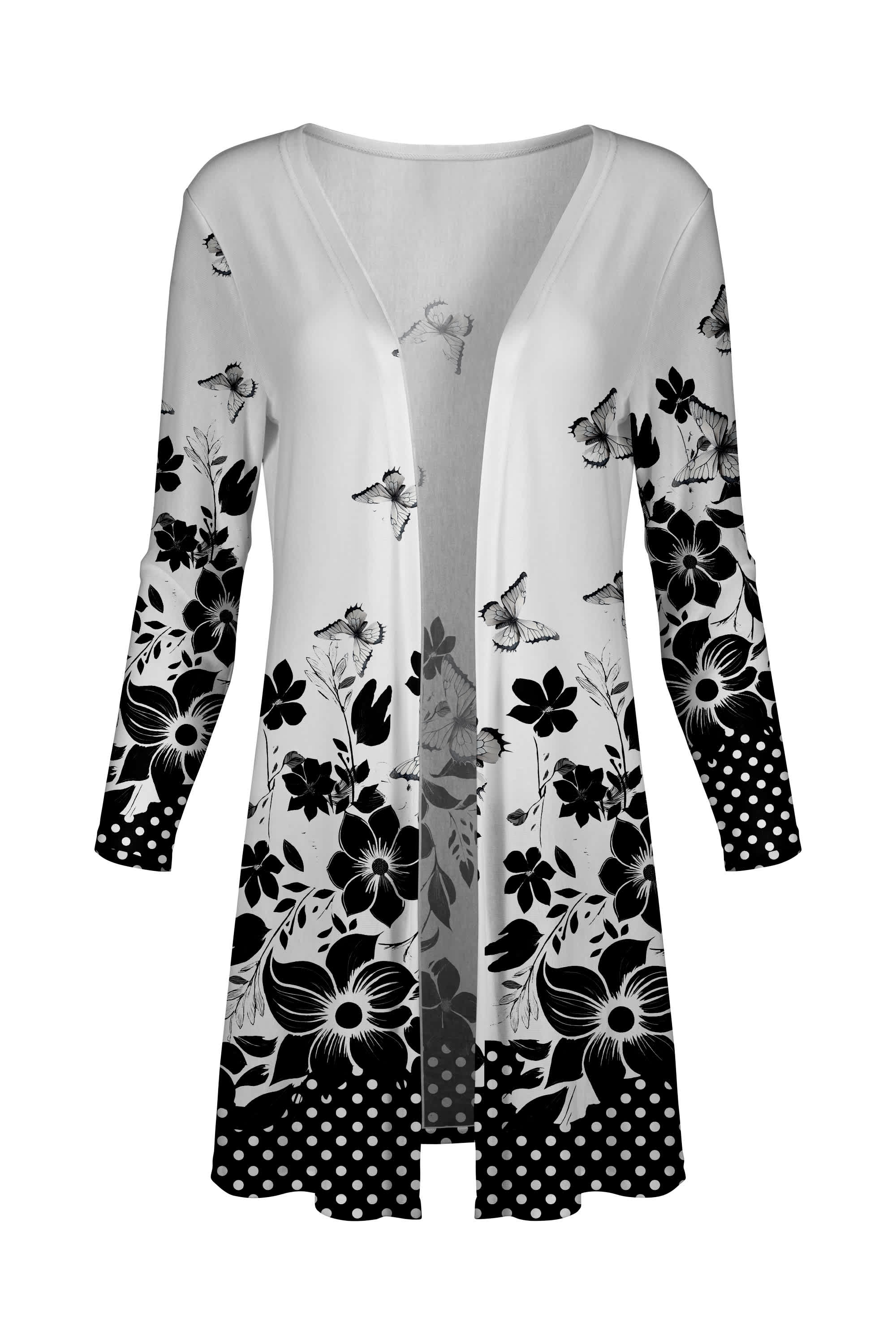 Lily by Firmiana Open Front Longline Cardigan - Image 26
