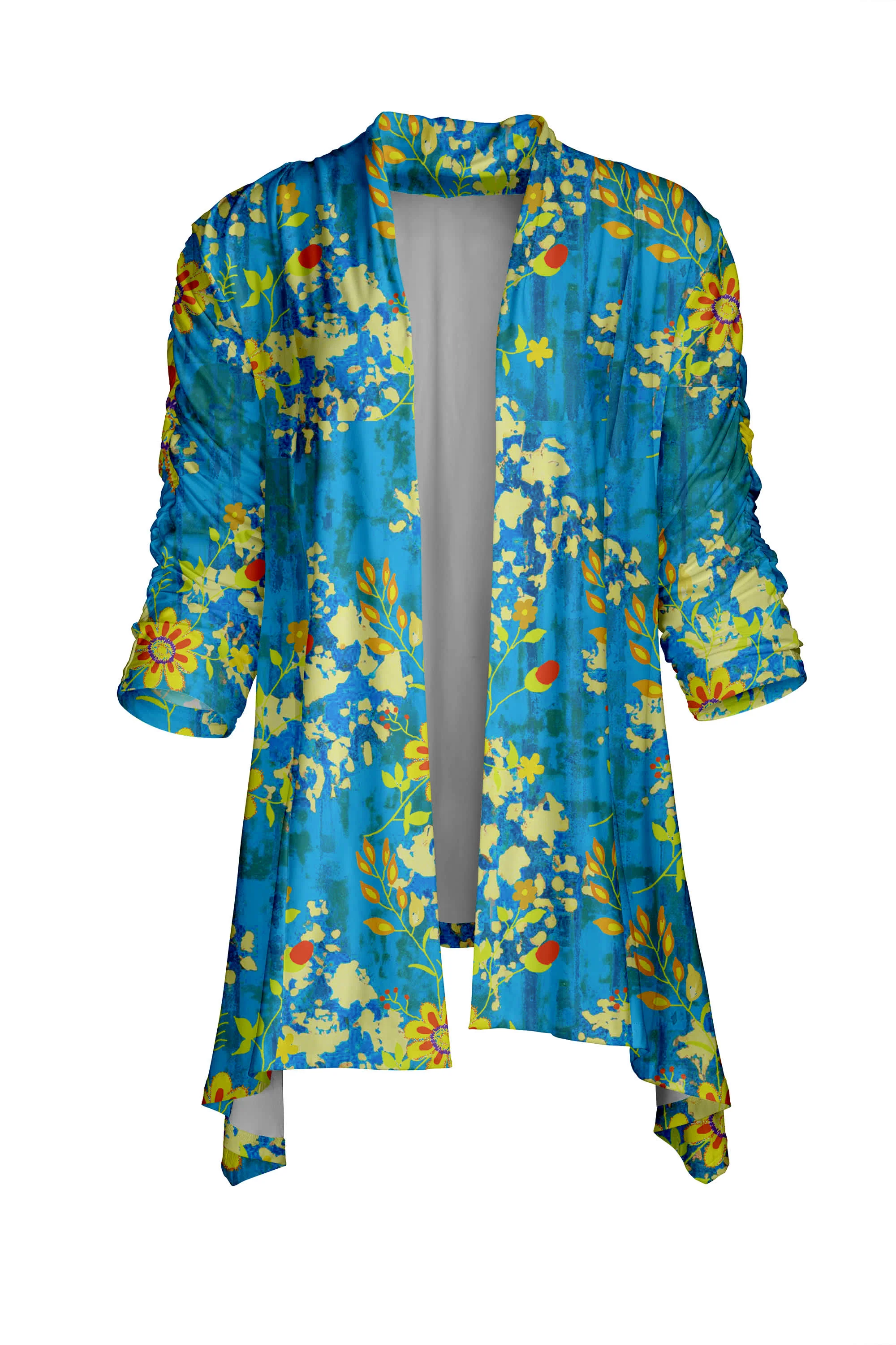 Lily by Firmiana Shawl Neck Open Front Cardigan - Image 4