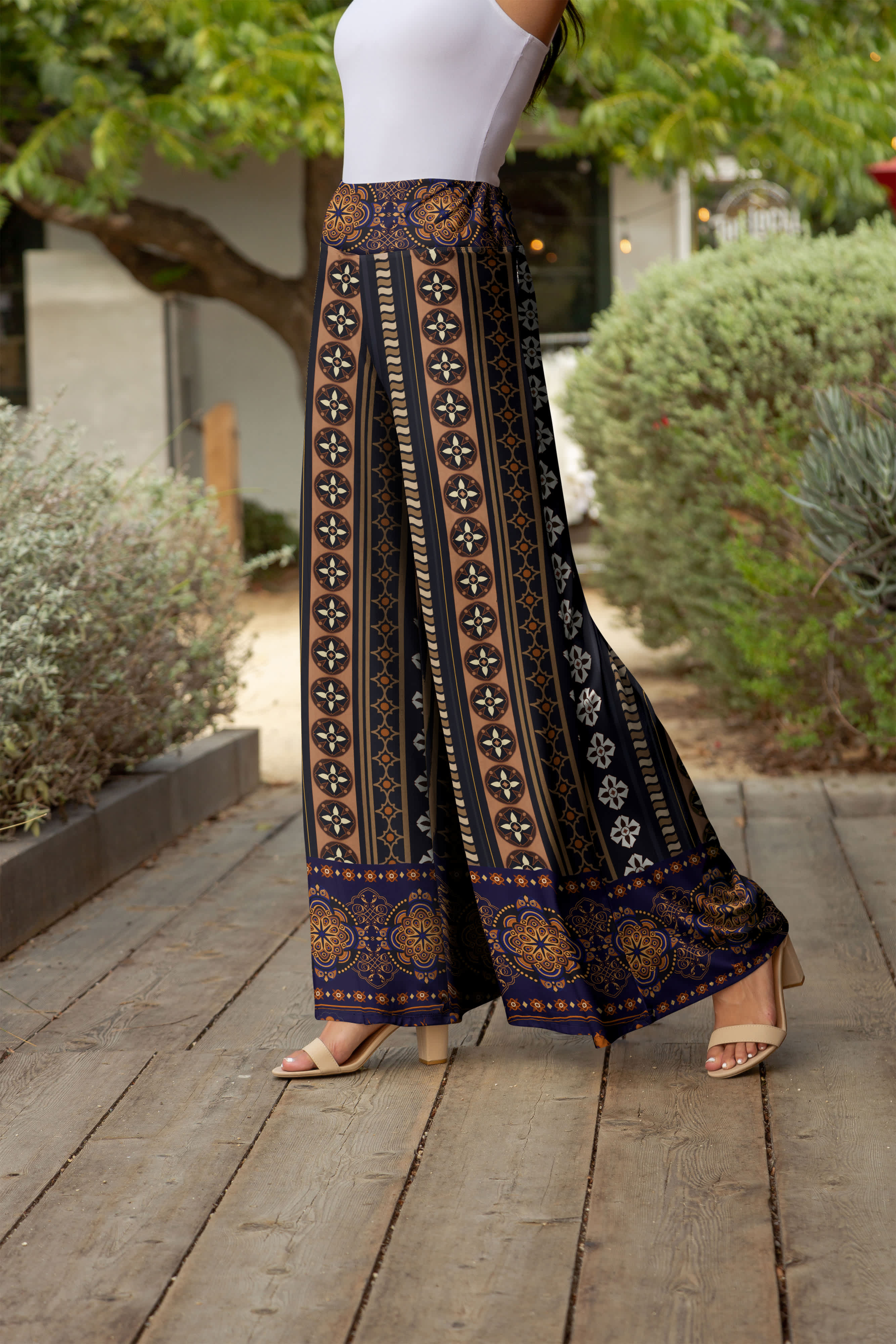 Lily by Firmiana Wide Leg Pant With Wide Waistband - Image 29