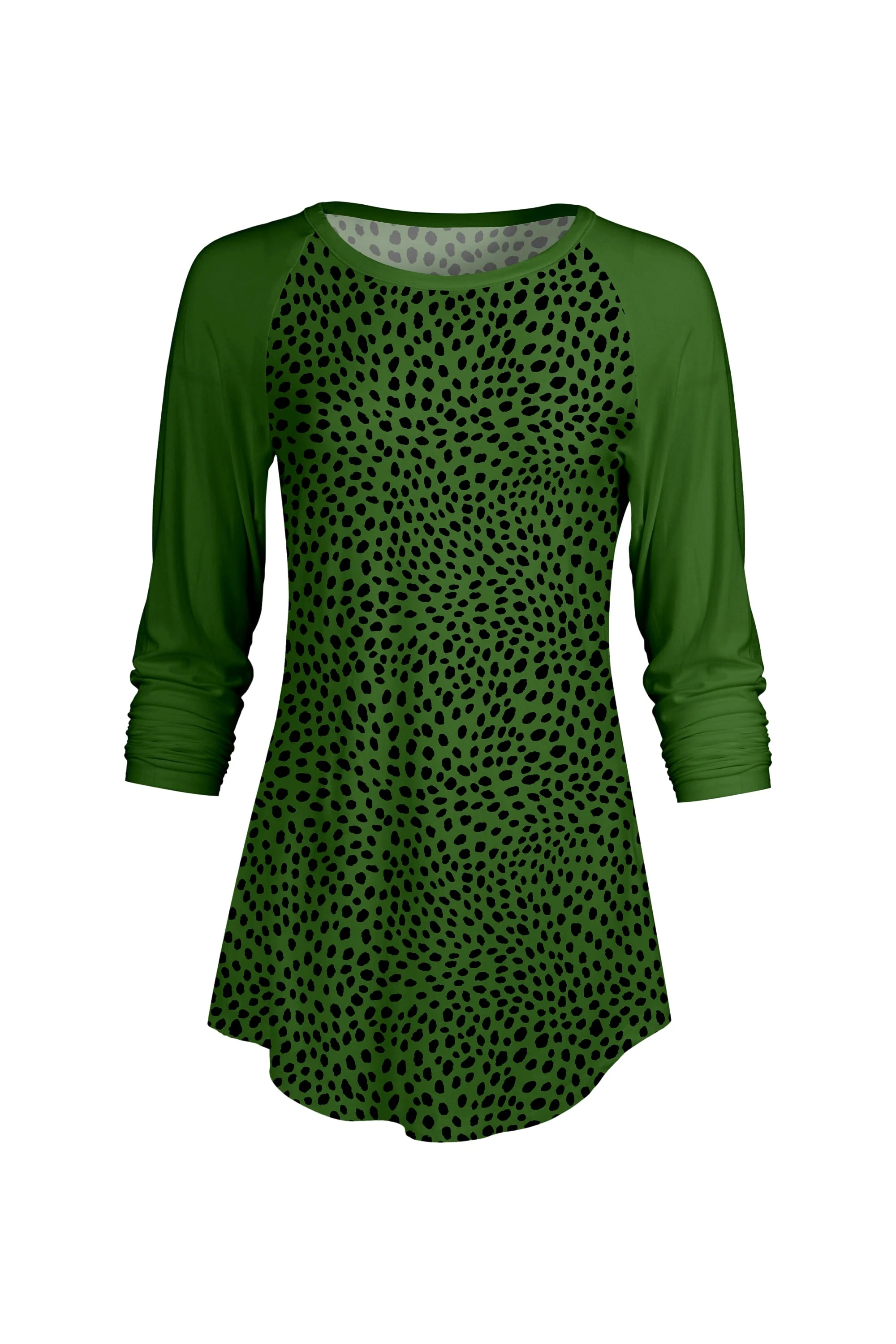 Lily by Firmiana Women’s ¾ Sleeve Scoop Neck Tunic Top Orange & Black Daisy Stripe - Image 5
