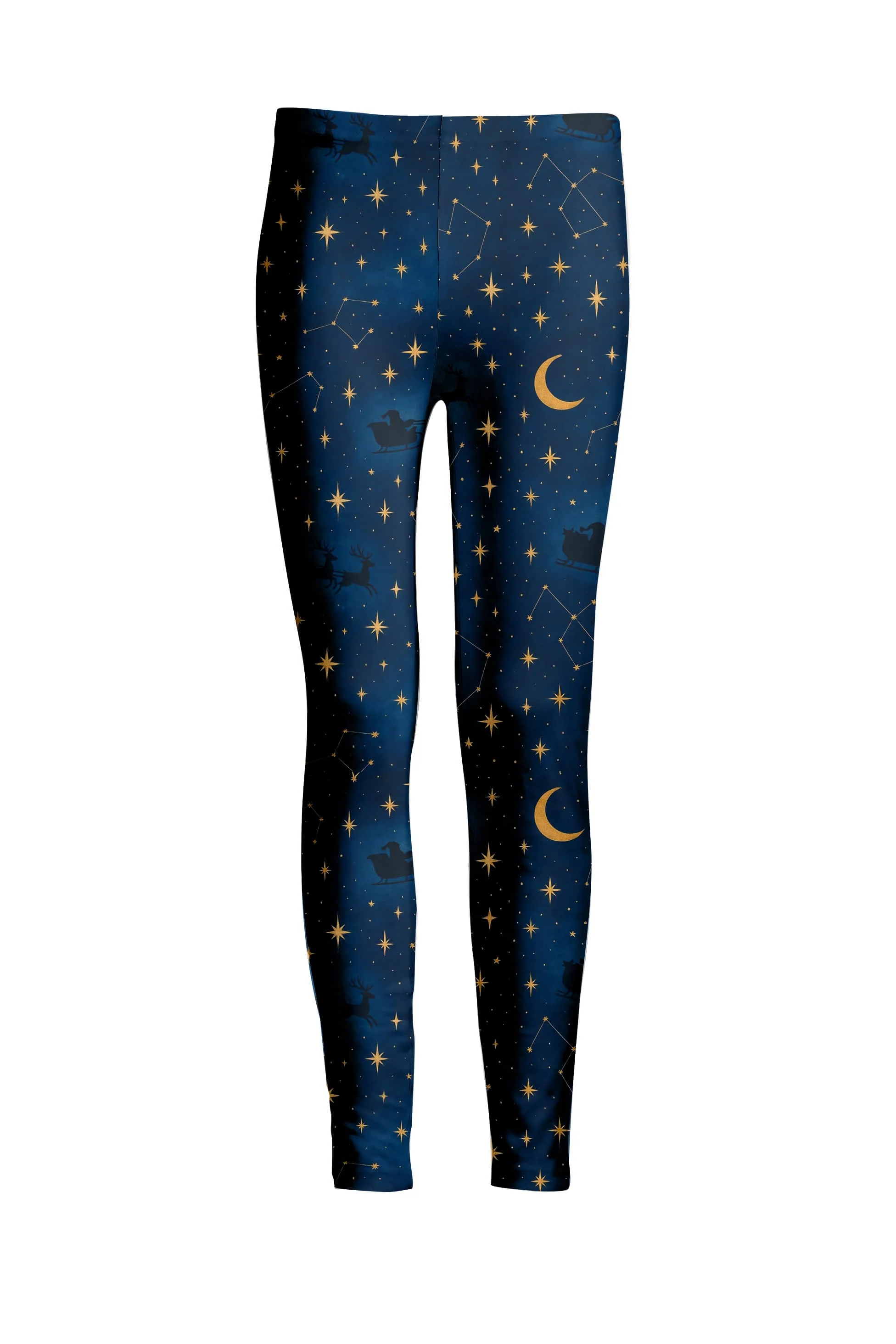 Lily by Firmiana Women's Medium Rise Printed Legging Blue & Brown Marshmallow Snowman Print - Image 17