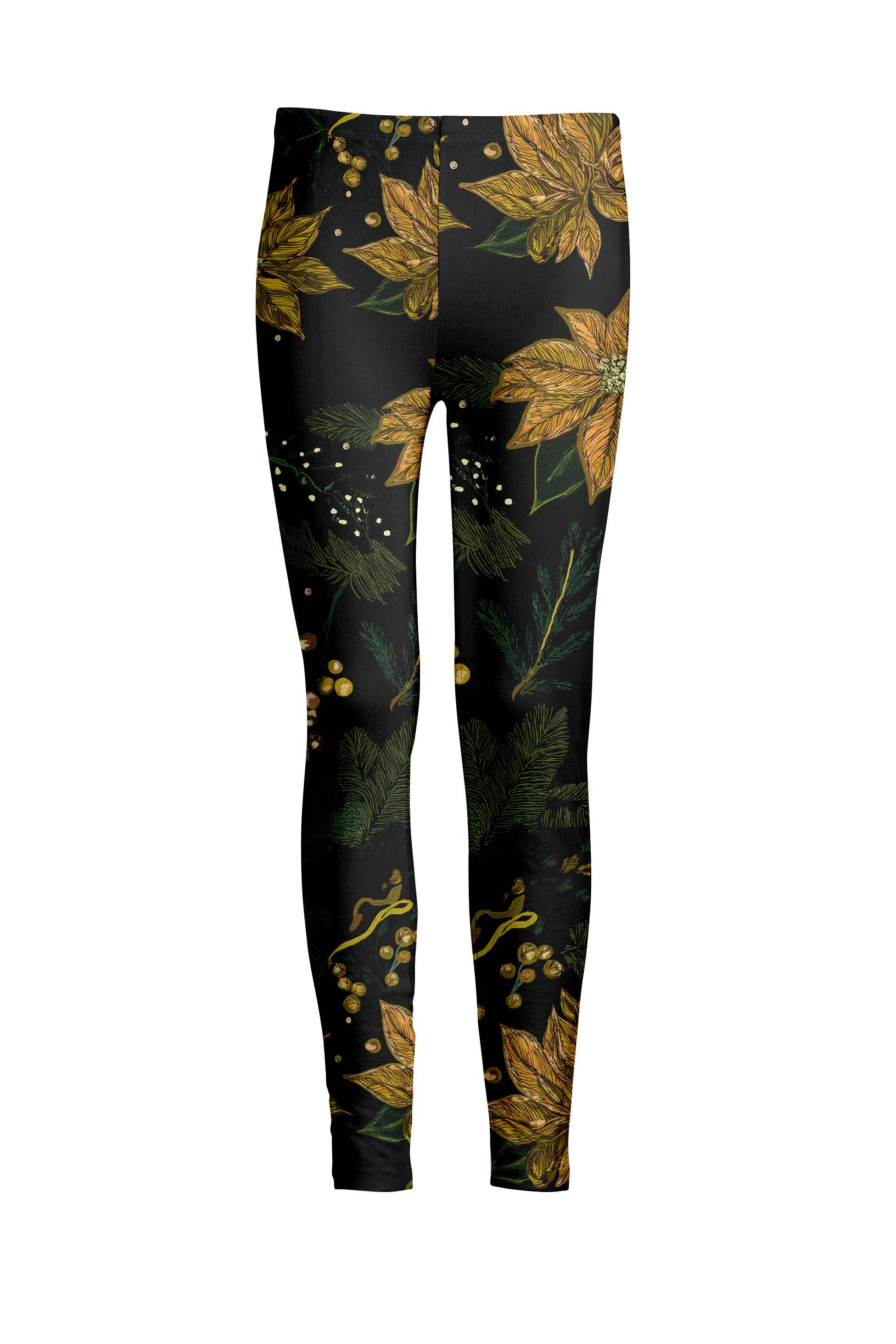 Lily by Firmiana Women's Medium Rise Printed Legging Blue & Brown Marshmallow Snowman Print - Image 27