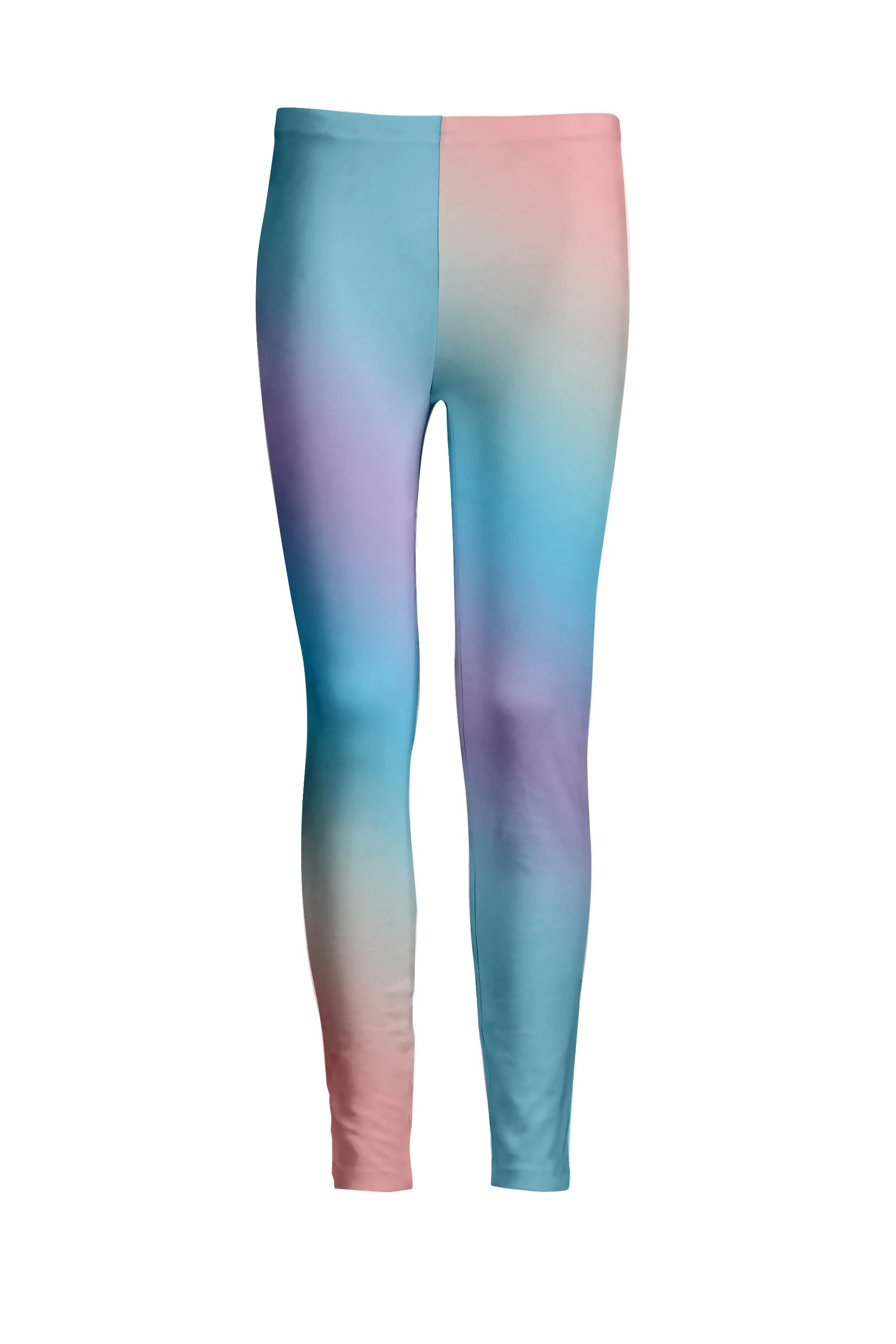 Lily by Firmiana Women's Medium Rise Printed Legging Blue & Brown Marshmallow Snowman Print - Image 5