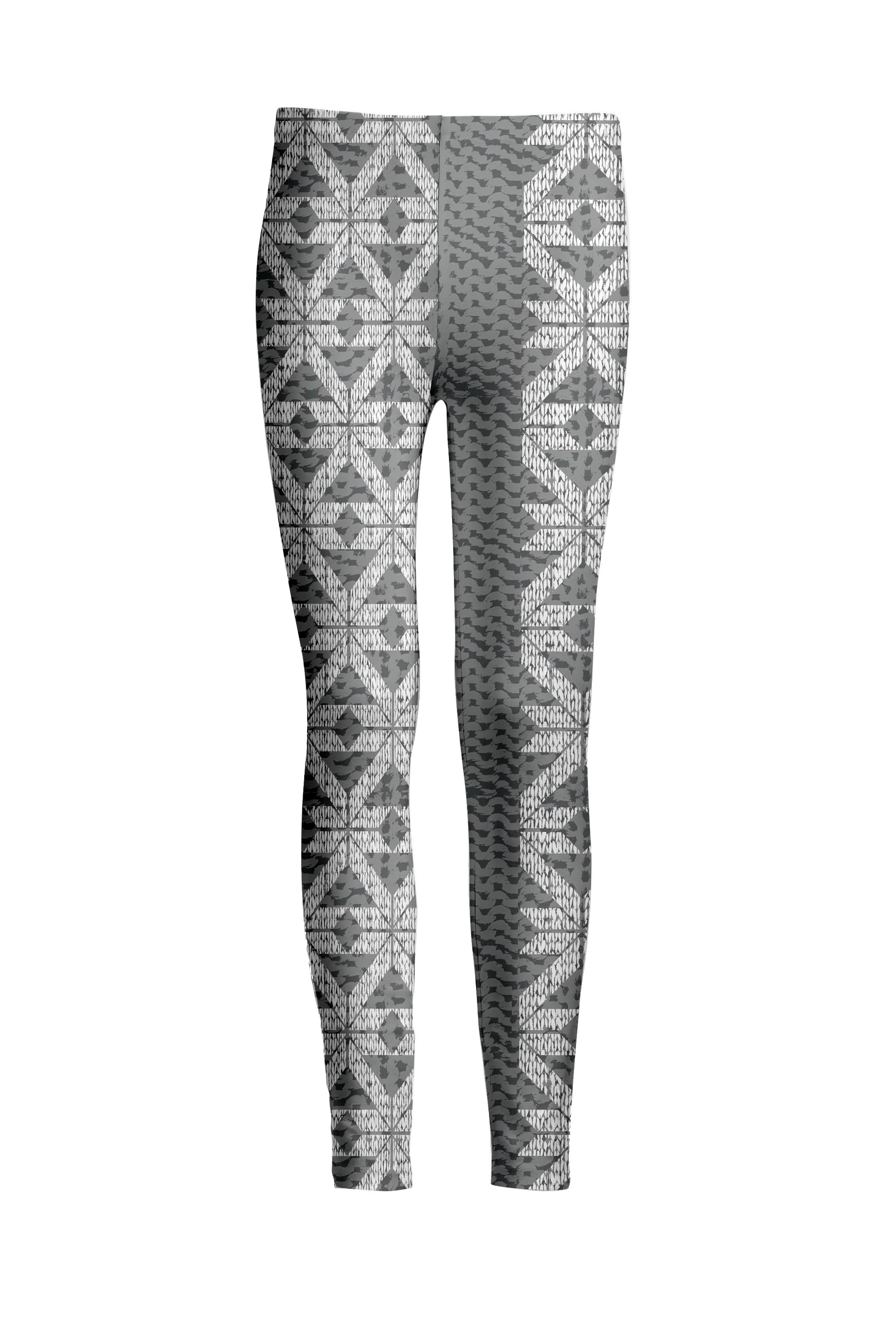 Lily by Firmiana Women's Medium Rise Printed Legging Blue & Brown Marshmallow Snowman Print - Image 6