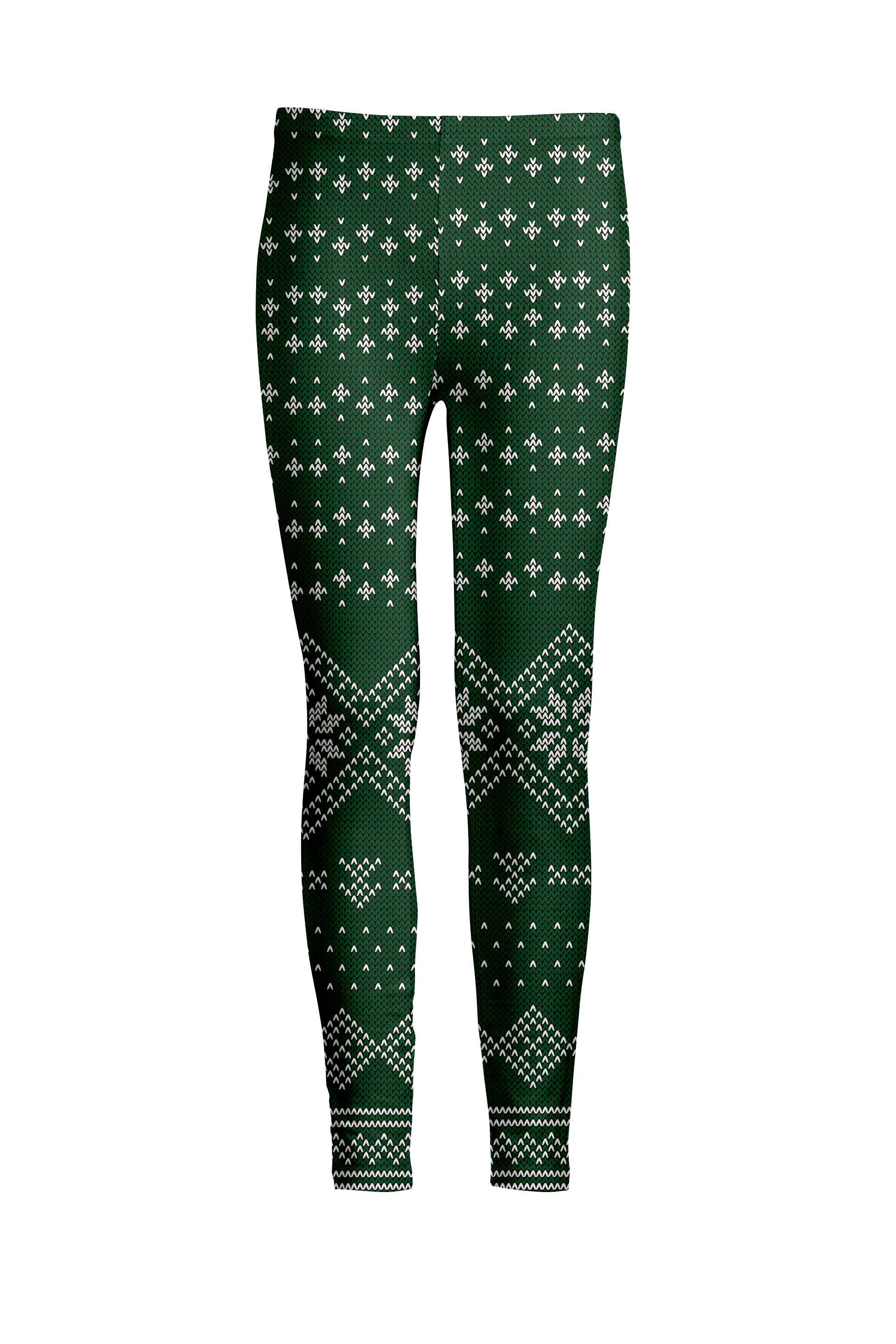 Lily by Firmiana Women's Medium Rise Printed Legging Blue & Brown Marshmallow Snowman Print - Image 7