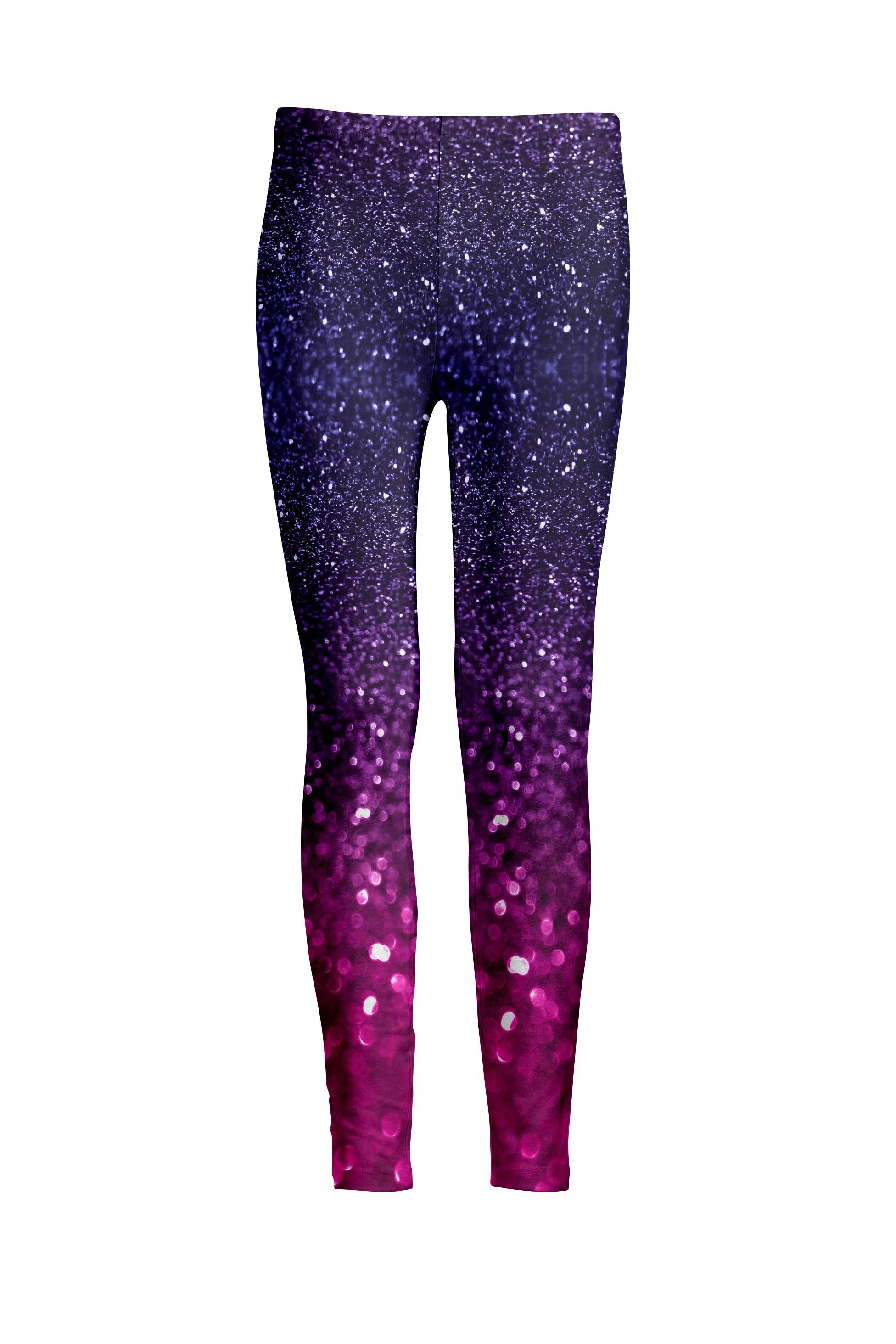 Lily by Firmiana Women's Medium Rise Printed Legging Purple Galaxy Star Print - Image 2