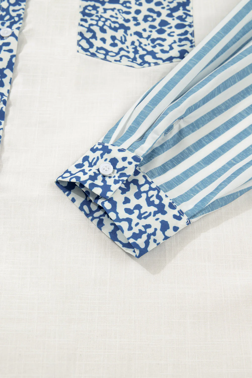 Threaded Pear Livia Striped Patchwork Casual PLUS Shirt - Image 16
