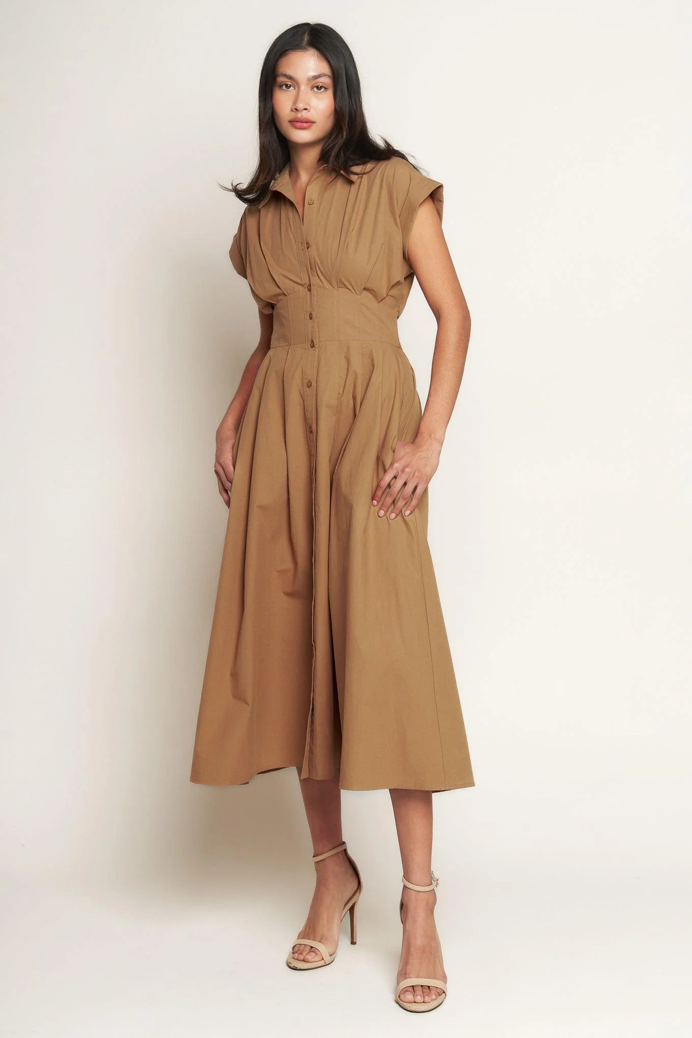 Love You More Woven Midi Dress - Image 3