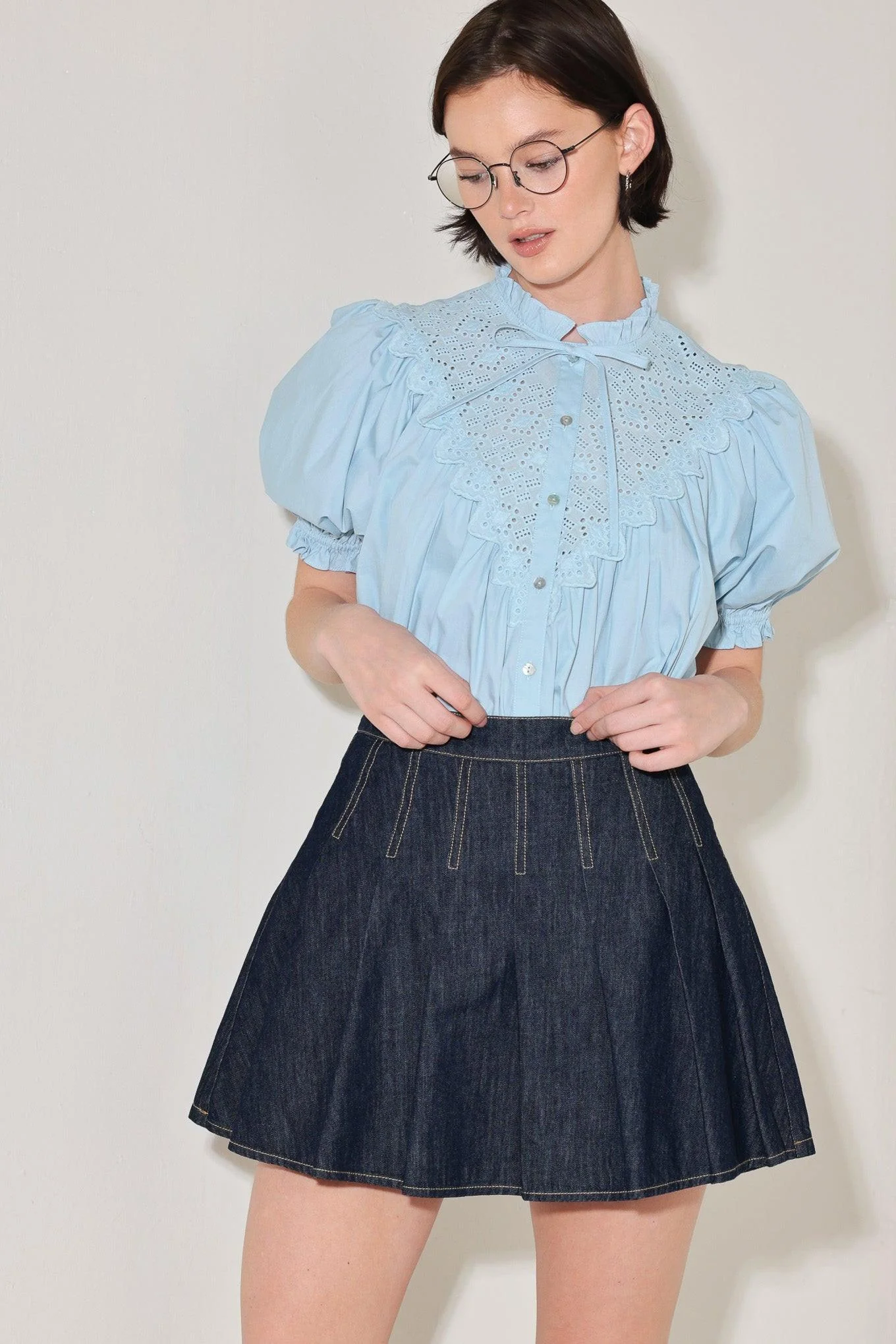 Lovesong in Denim Skort - Image 5