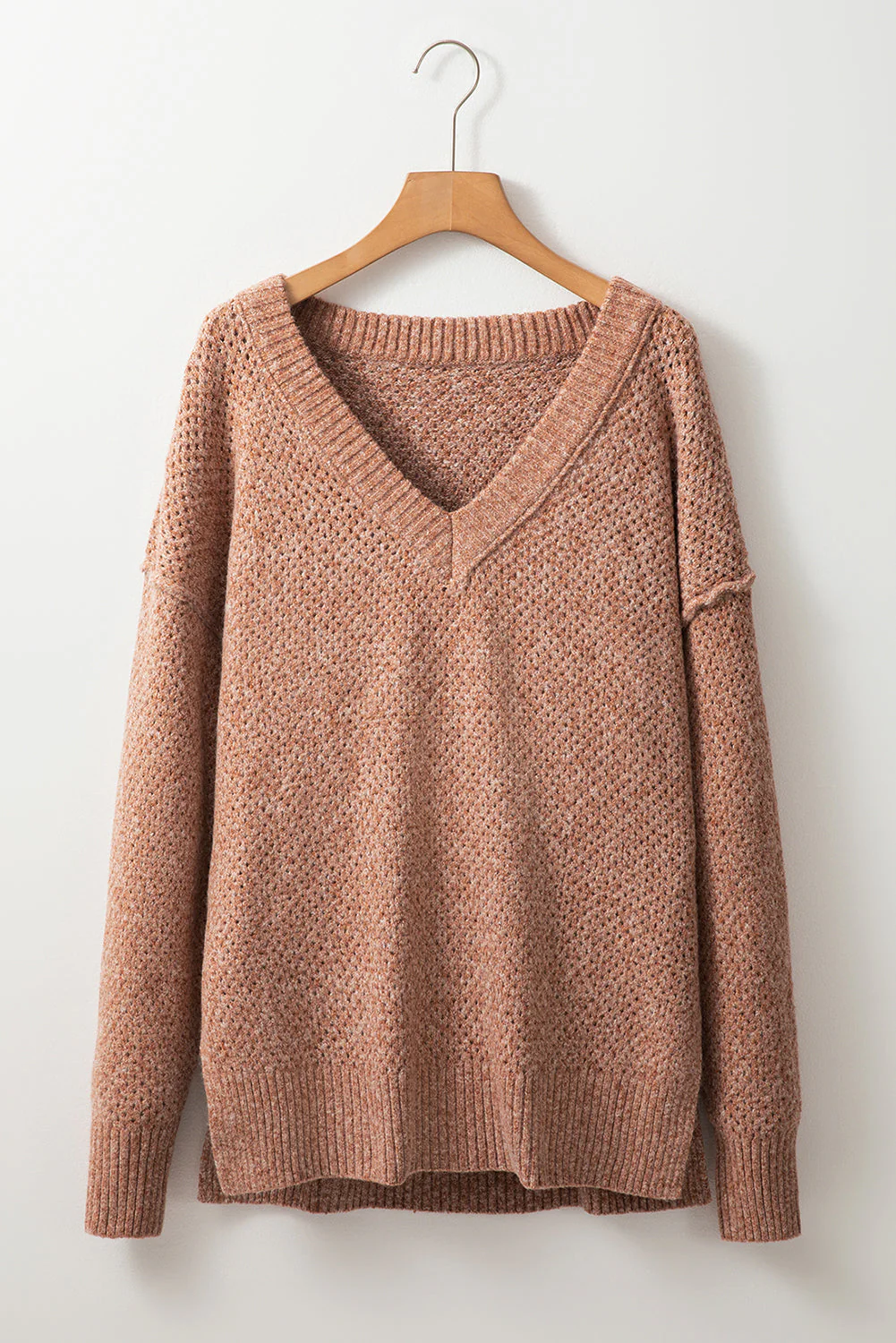 Threaded Pear Luciana Eyelet Drop Shoulder Sweater - Image 4