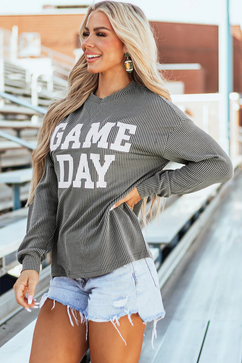 Threaded Pear Lucille Sleeve Crewneck top Long Sleeve Top - Image 3
