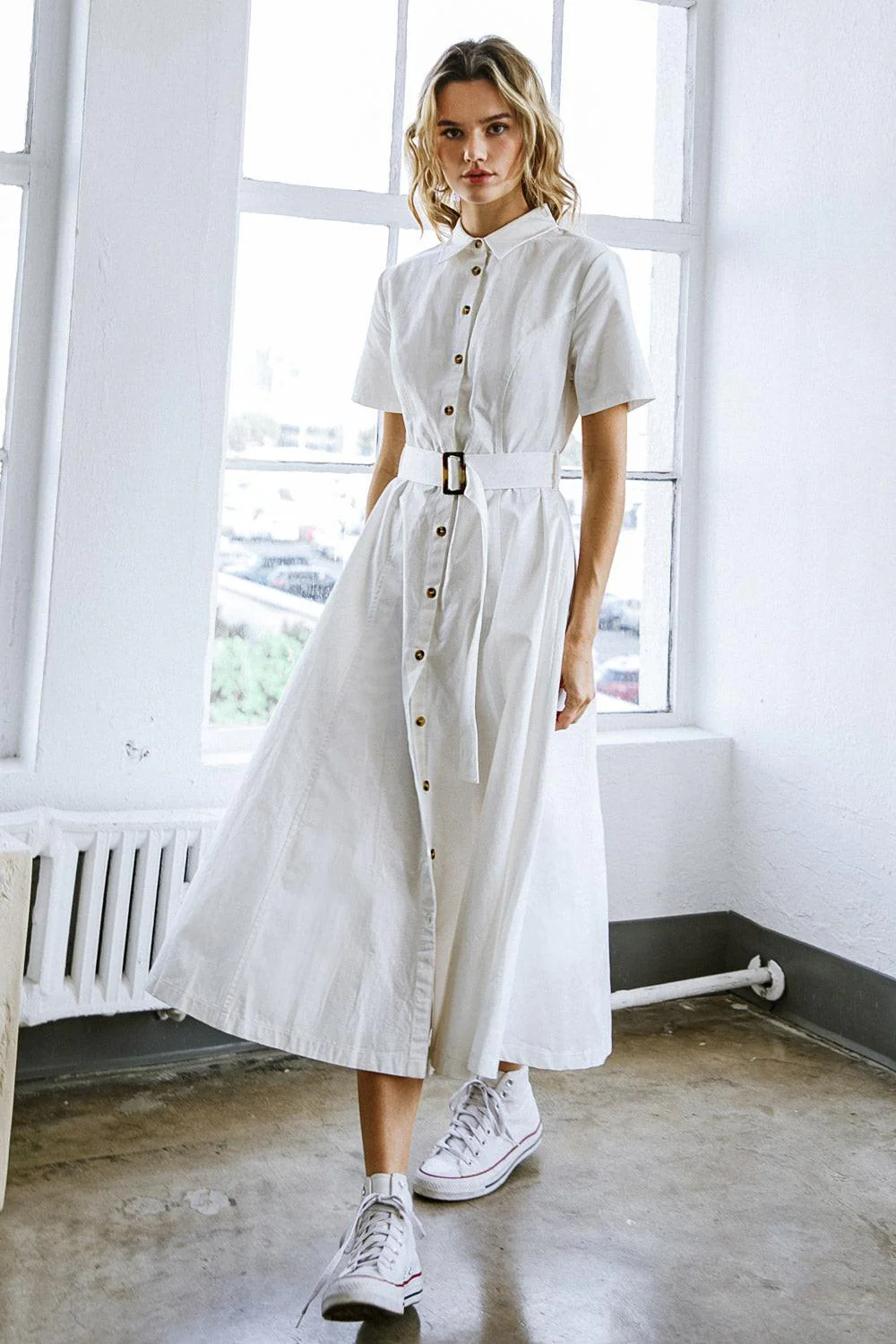 Lucky Me Woven Midi Dress - Image 3