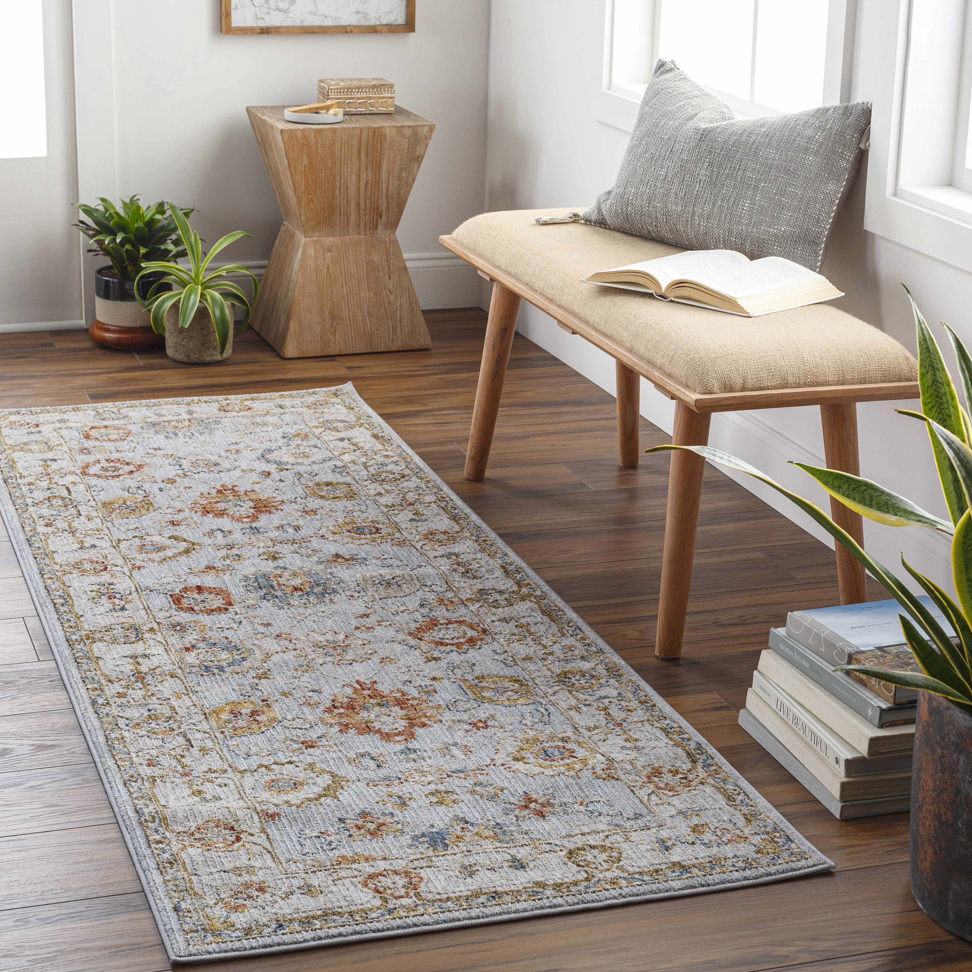 Luklukan Oushak Style Floral Rug - Image 7