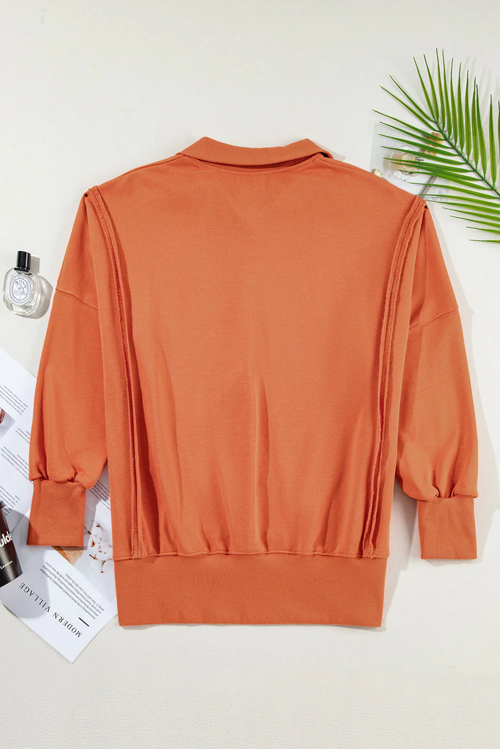 Threaded Pear Luminy Baggy Sweatshirt with Slits - Image 26