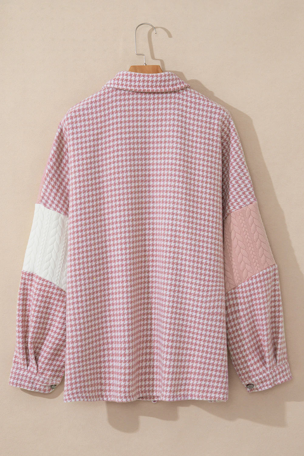Threaded Pear Luna Houndstooth Loose Shacket - Image 7