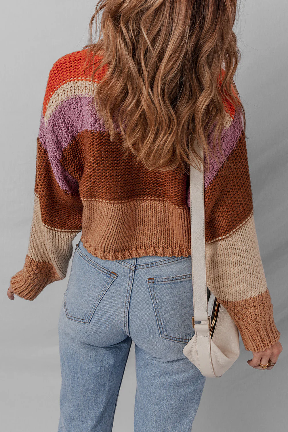Threaded Pear Lydia Cropped Knitted Sweater - Image 2