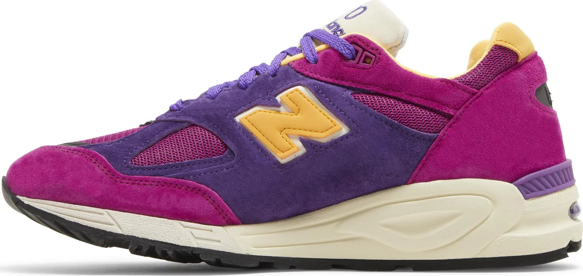 New Balance Men's 990V2 'Miusa Teddy Santis Purple Yellow' Sneakers - Image 4