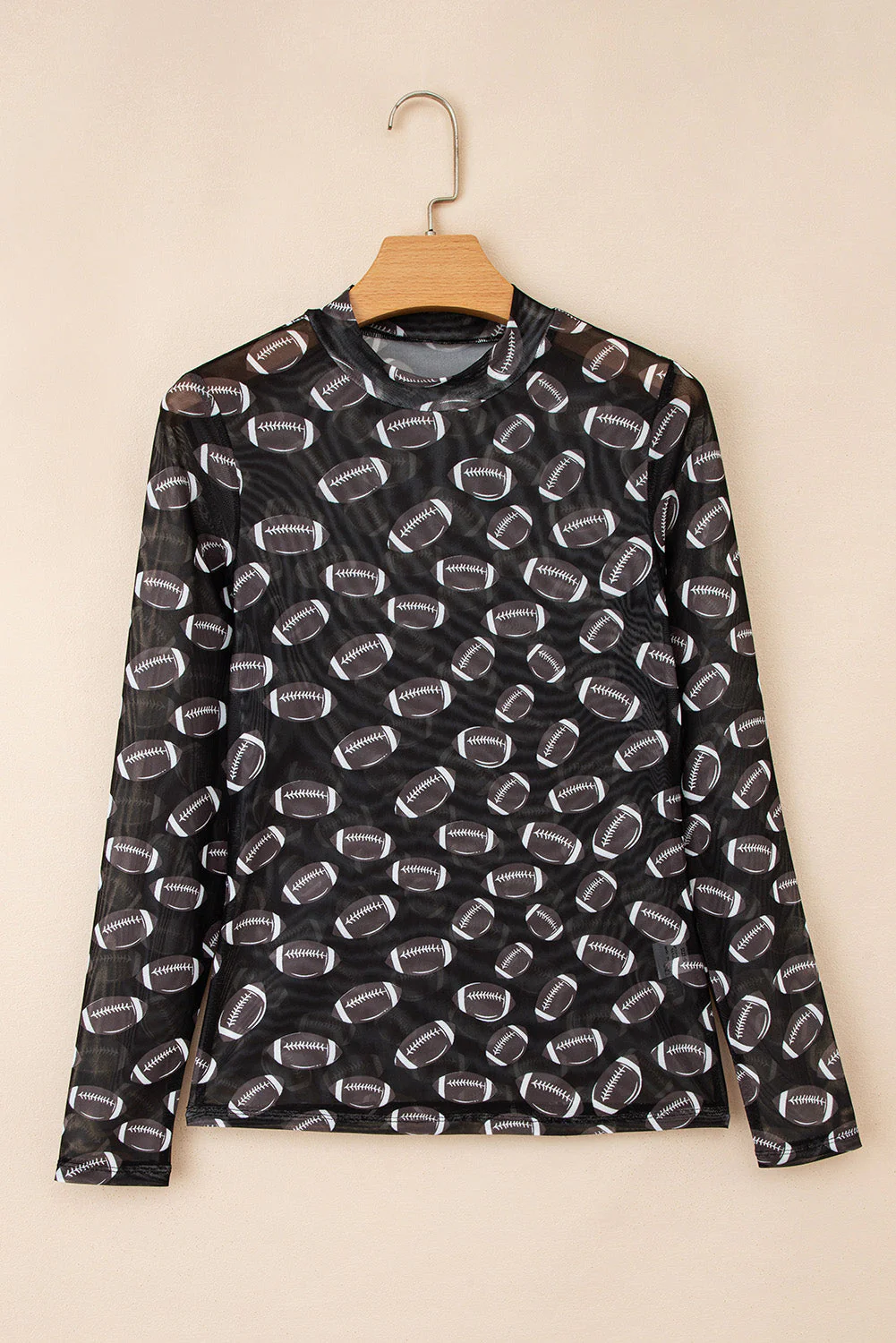 Threaded Pear Maci Rugby Mesh Sheer Long Sleeve Top - Image 9