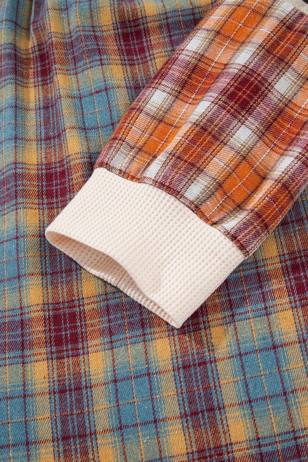Threaded Pear Mackenzie Plaid Patchwork Half PLUS Pullover - Image 17