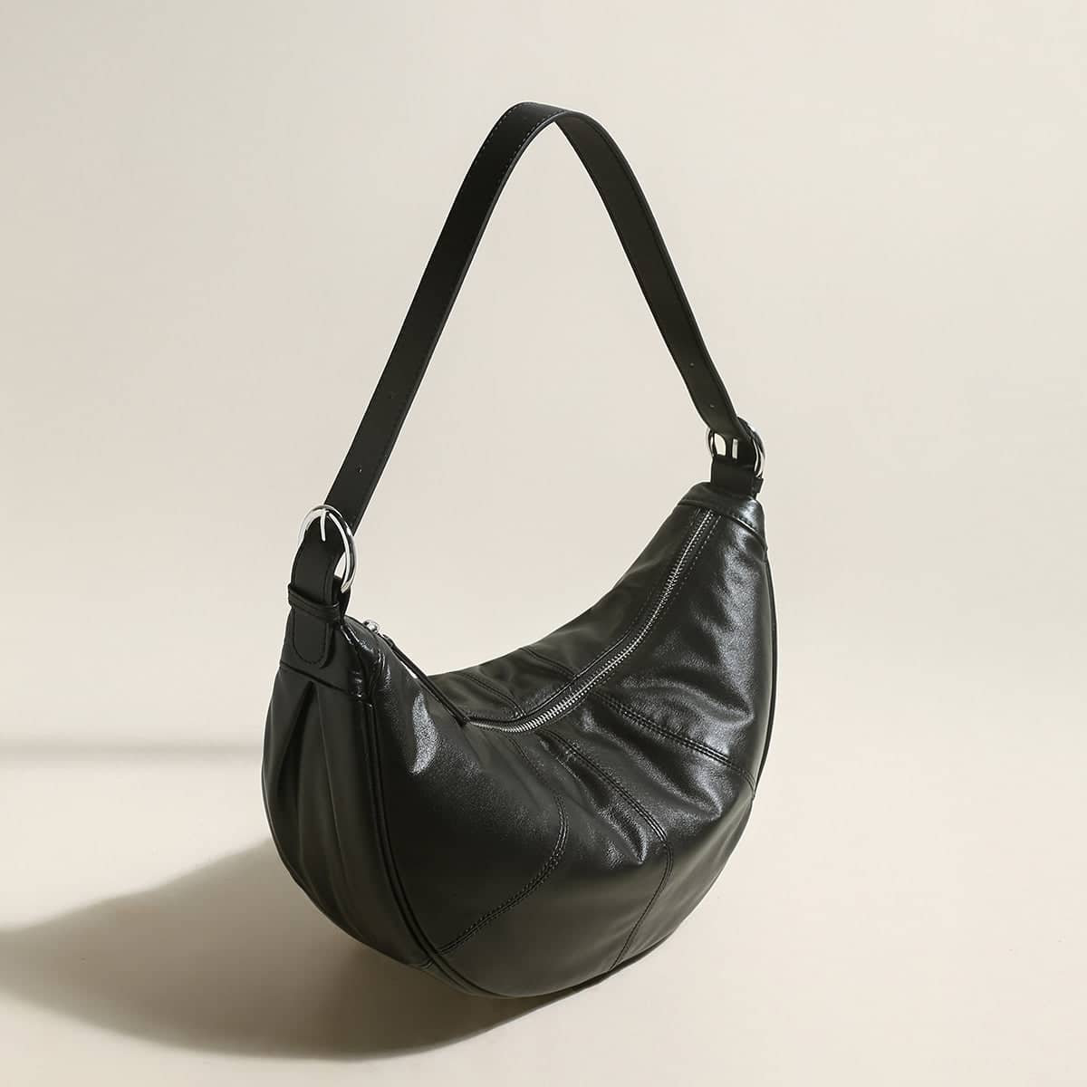 Macy Slouchy Leather Shoulder Bag - Image 2