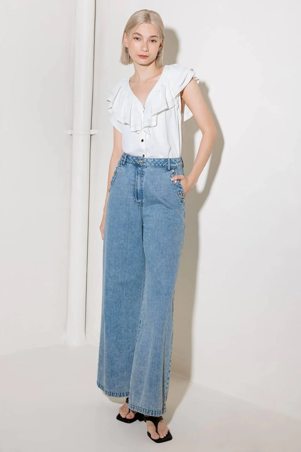 Made for Romance Off White Woven Top - Image 6
