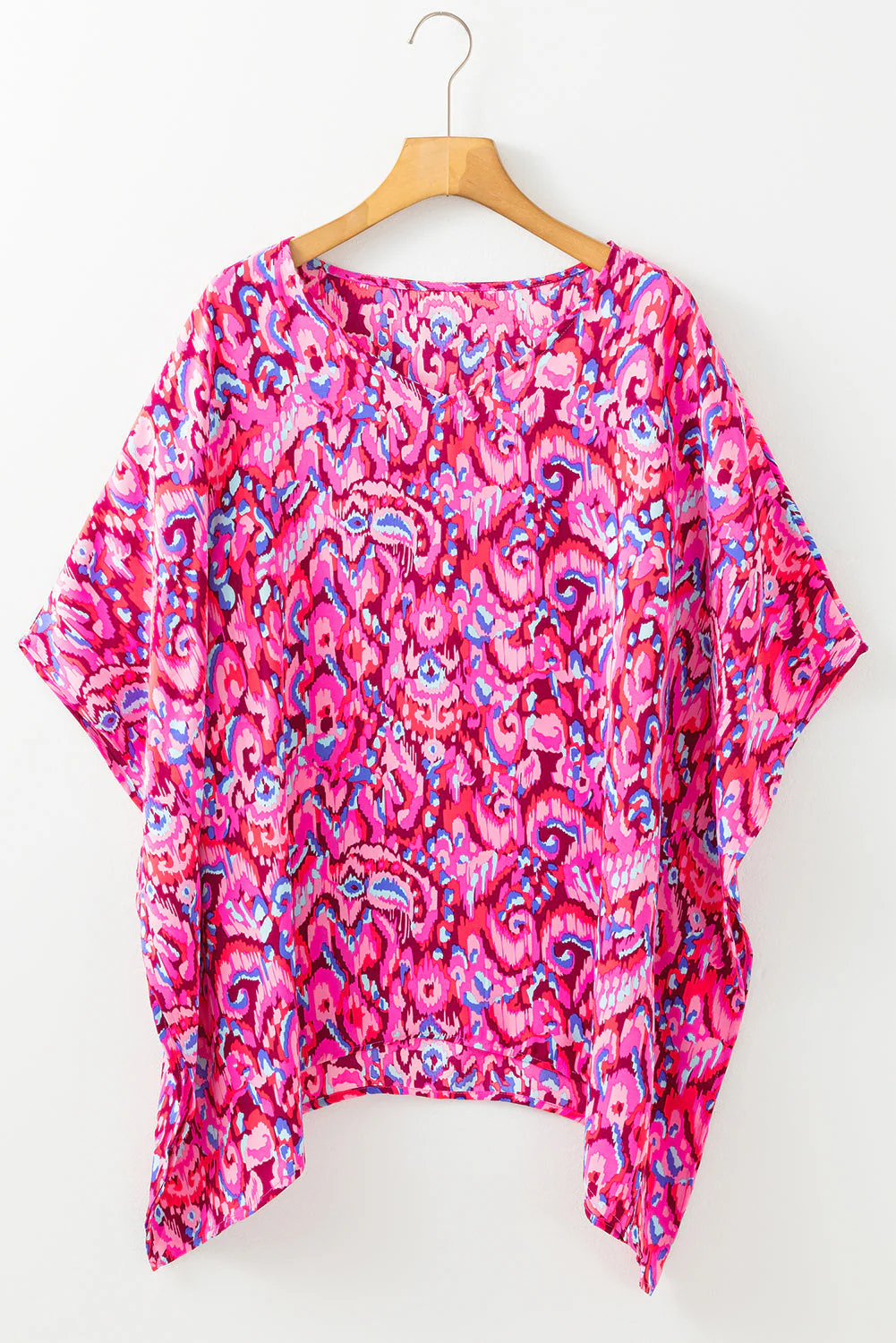 Threaded Pear Madeleine Abstract Loose Fit Tunic Blouse - Image 9