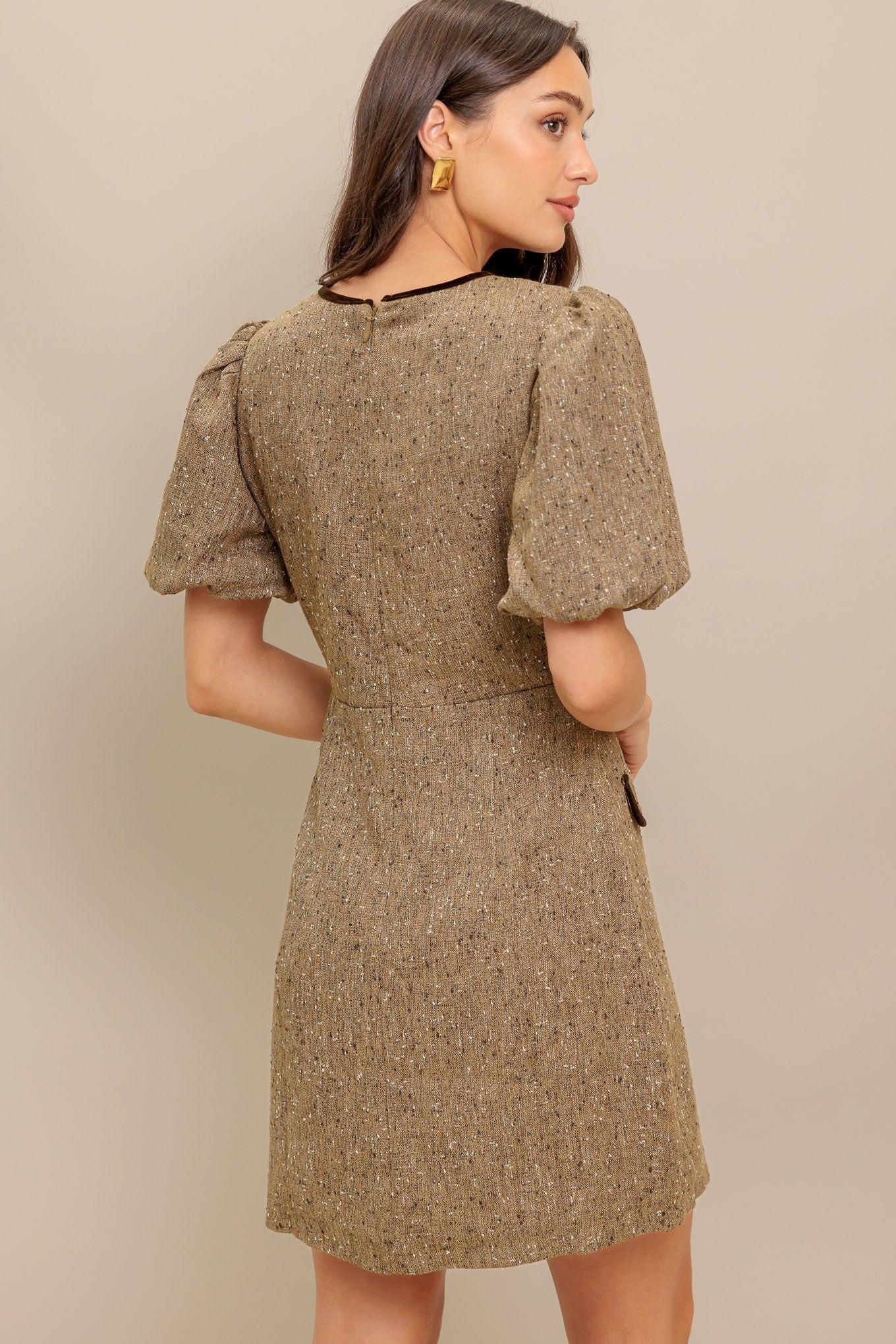Mademoiselle Mode Woven Weed Mini Dress - Image 4