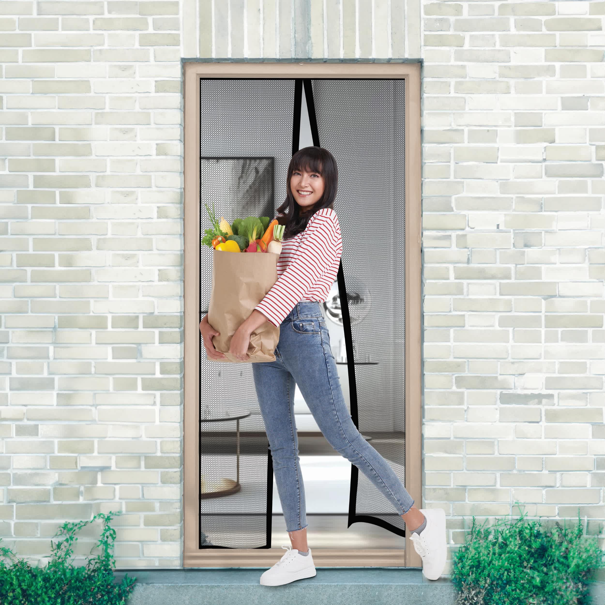 Magnetic Mesh Screen Door 39x79 Bug Proof Heavy Duty Pet & Kid Friendly - Image 5