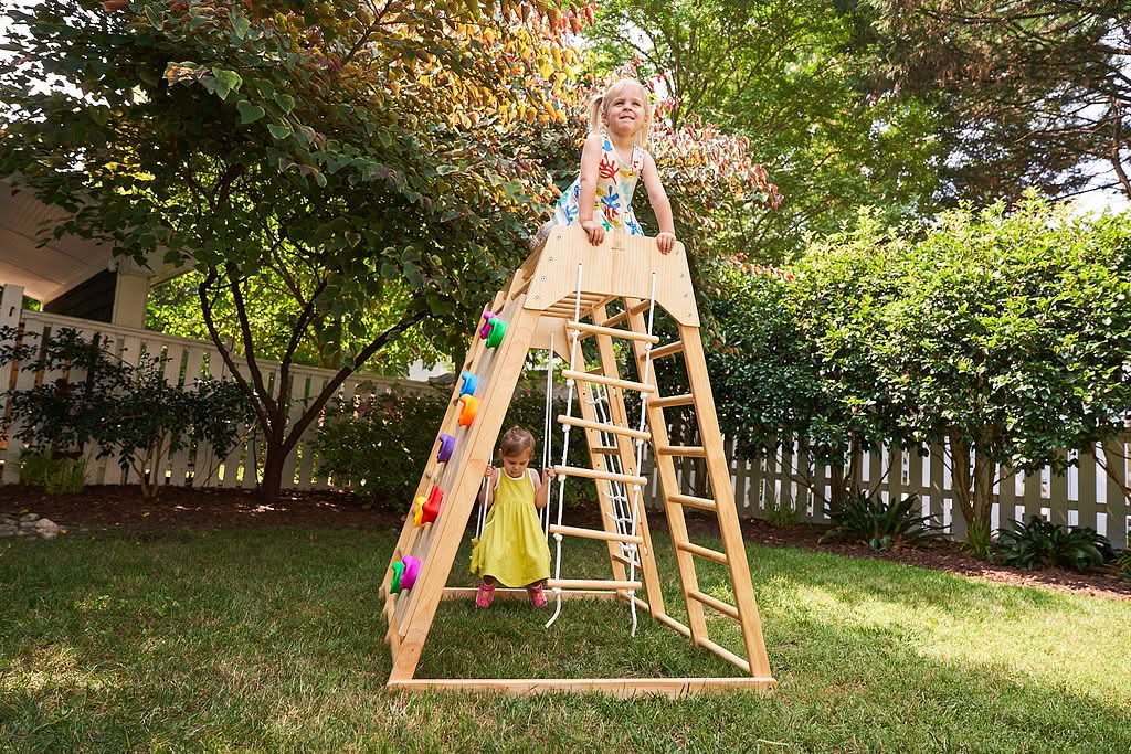 Magnolia 7-in-1 Real Wood Playset | Indoor & Outdoor Climbing Gym for Kids - Image 9