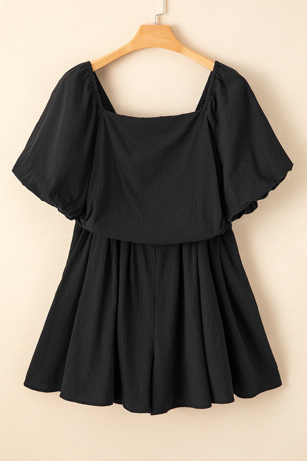 Threaded Pear Malaysia Ruched Puff Sleeve Romper - Image 5