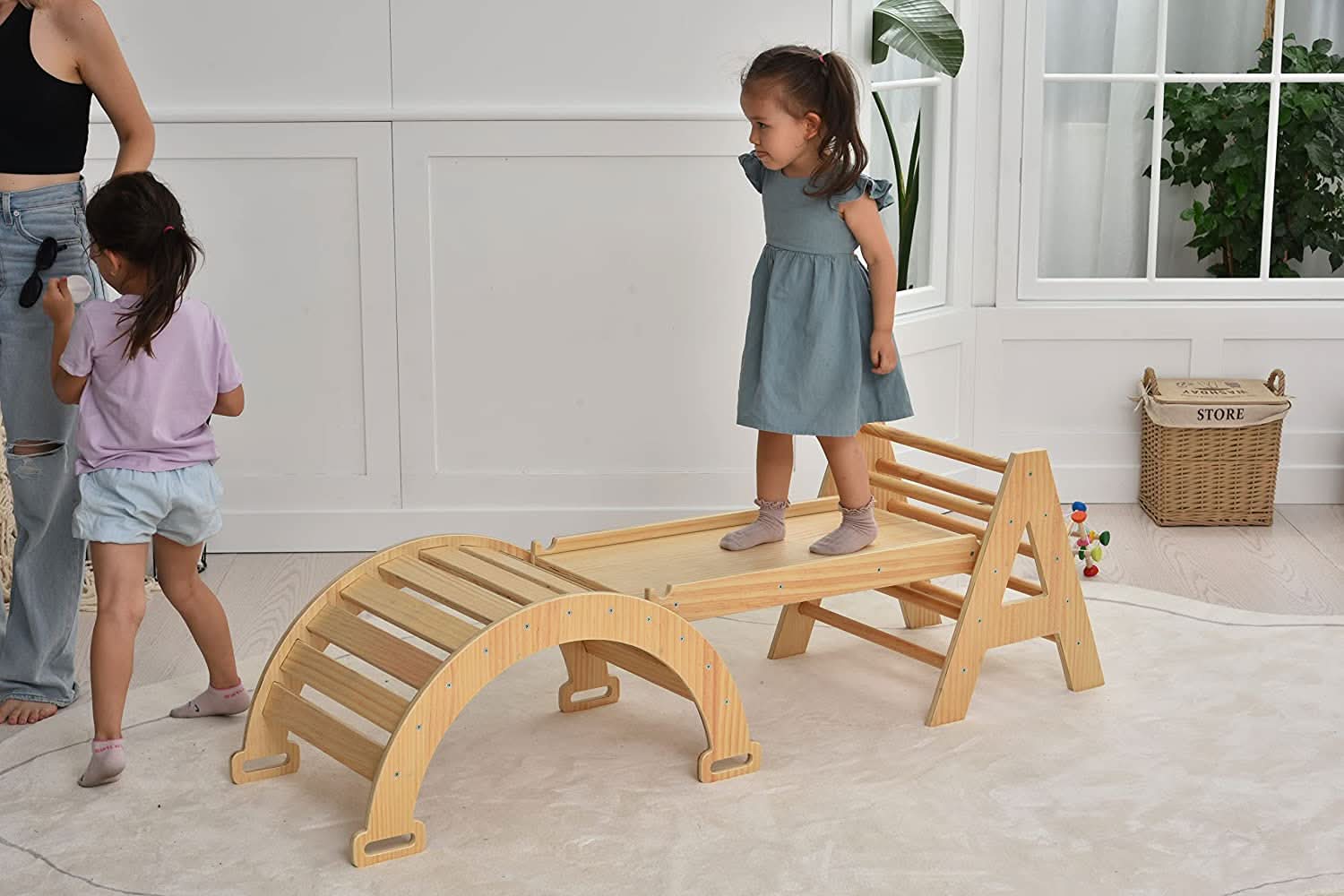 Maple | Beginner Pikler Triangle & Rocker - Image 8