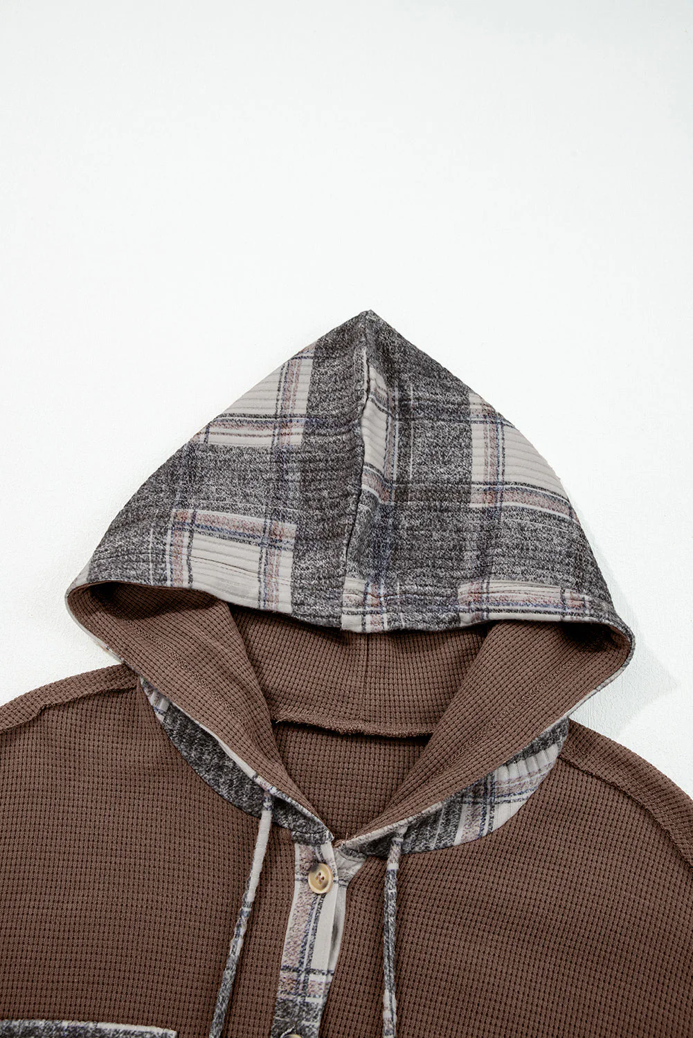 Threaded Pear Marceline Down Drawstring Hooded Shacket - Image 6