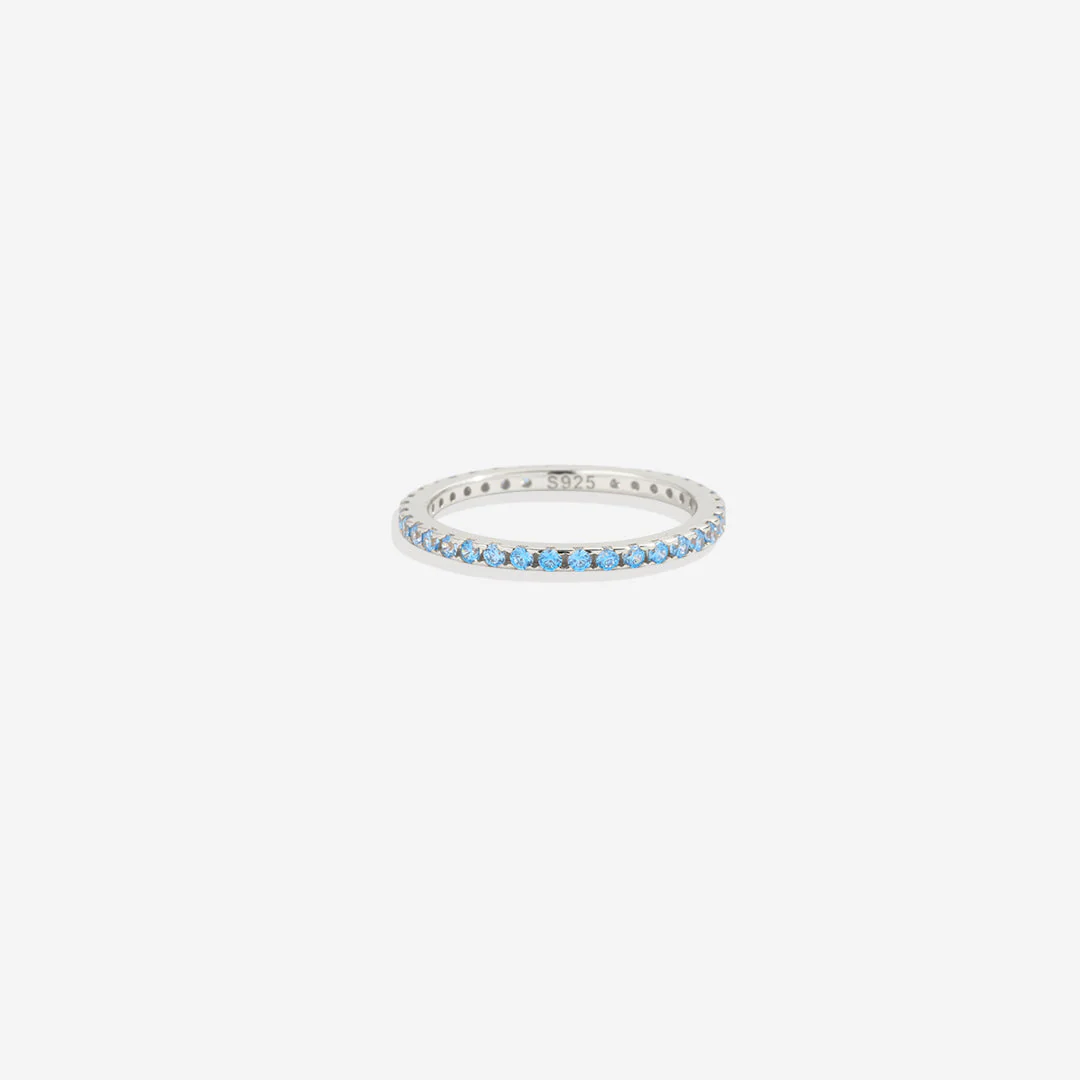 Mint & Lily March Birthstone Eternity Stacking Ring - Image 22