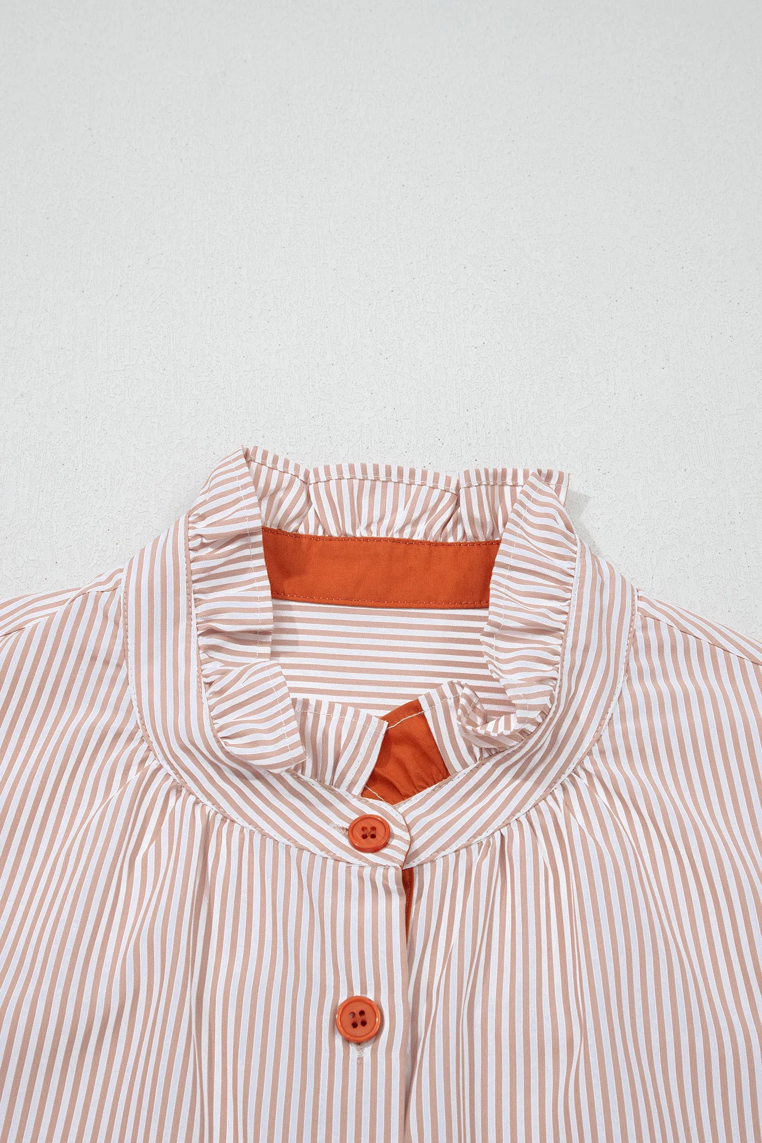 Threaded Pear Maren Frilled Collar Down Shirt - Image 14