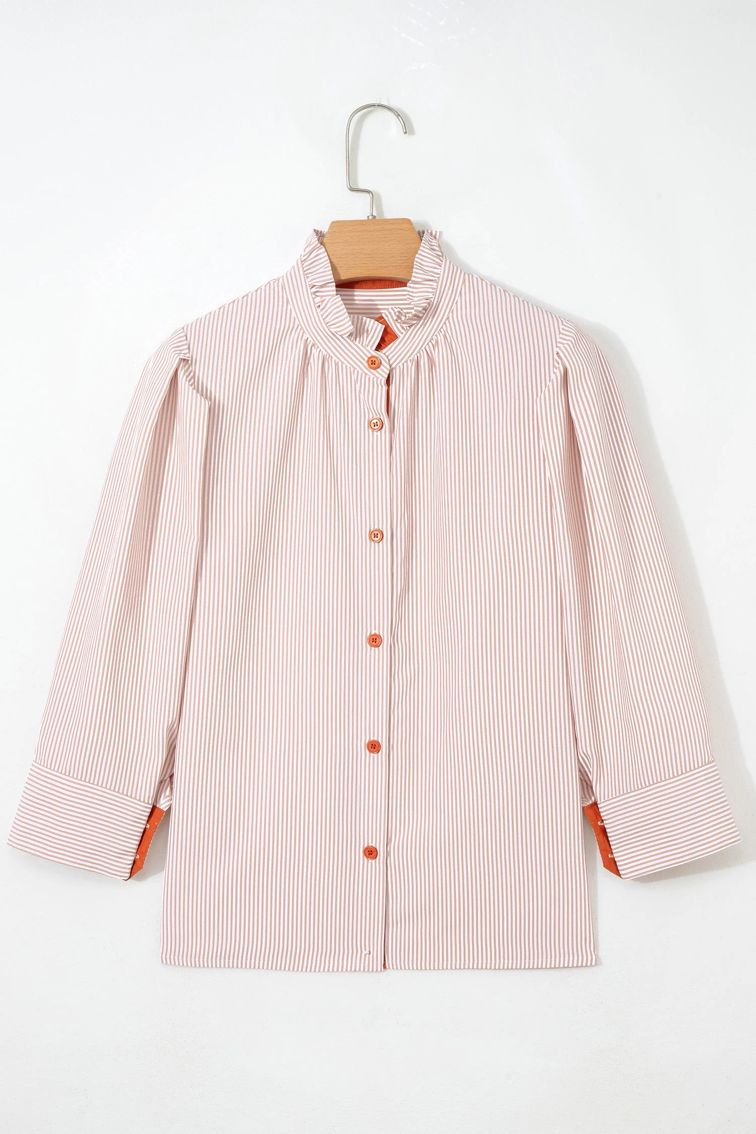 Threaded Pear Maren Frilled Collar Down Shirt - Image 9