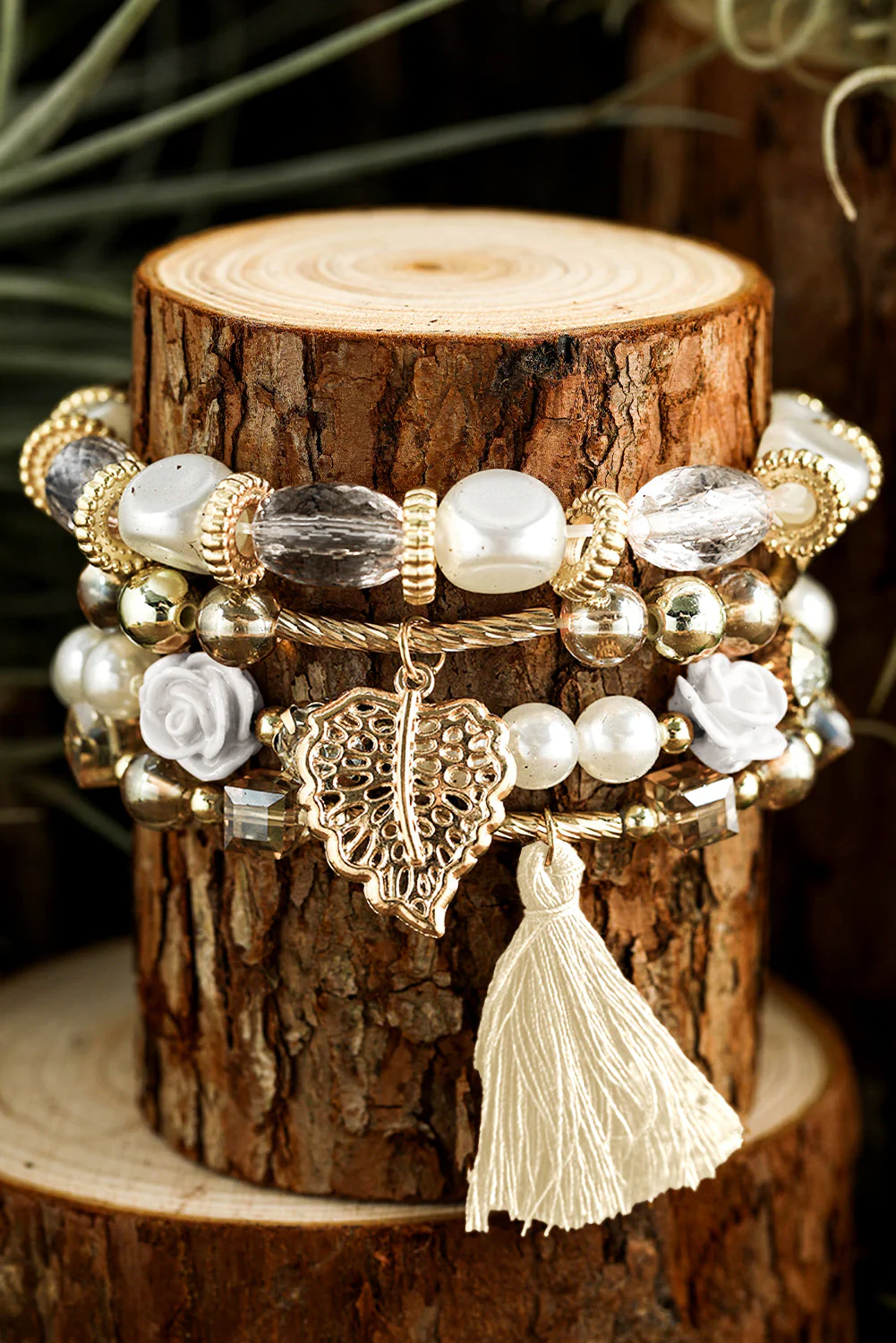 Mariana Beaded Fringed Layered Bracelet - Image 3