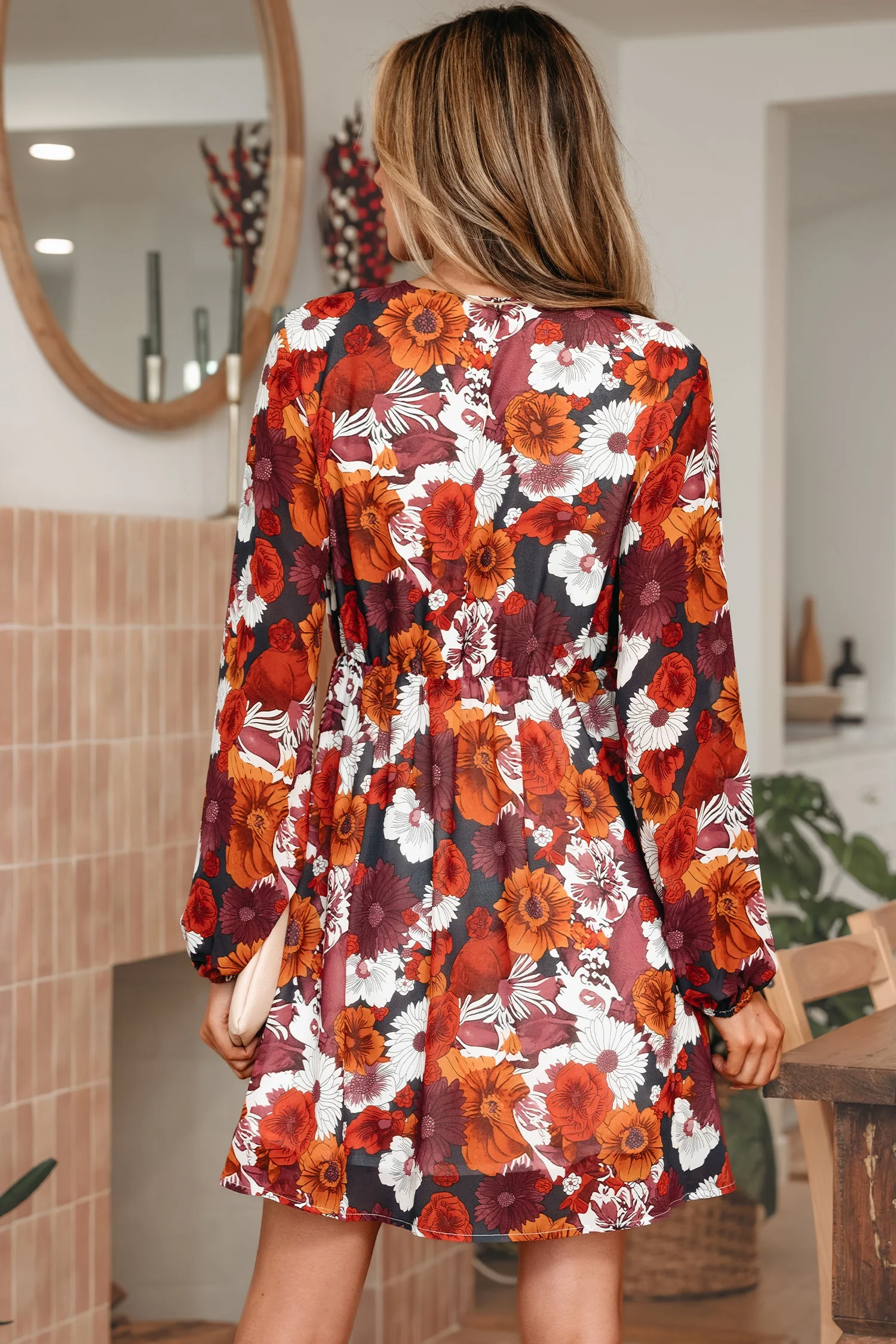 Threaded Pear Marianna Sleeve Flowy Mini Dress - Image 2