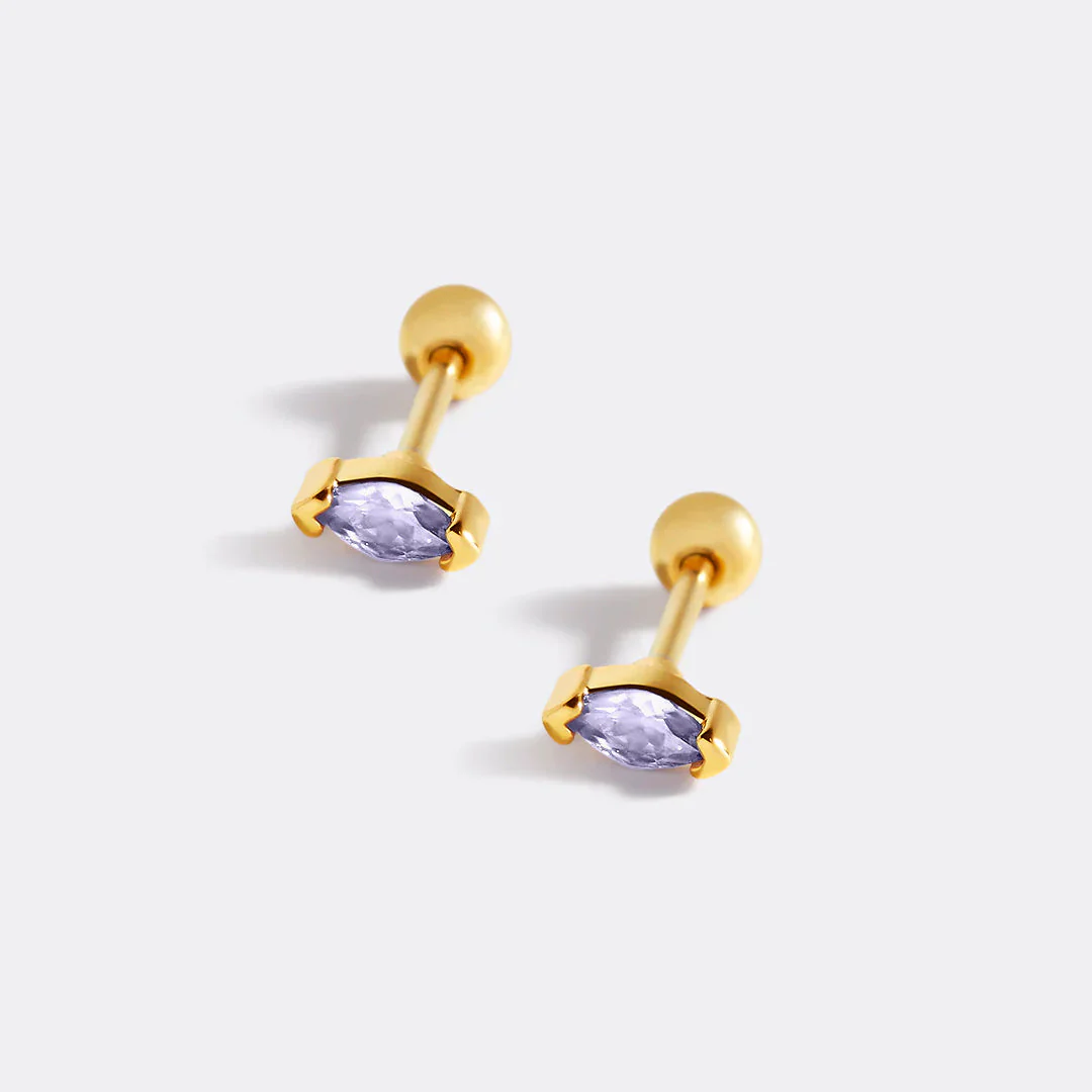 Mint & Lily Marquis Gemstone Sleeper Stud Earrings - Image 49