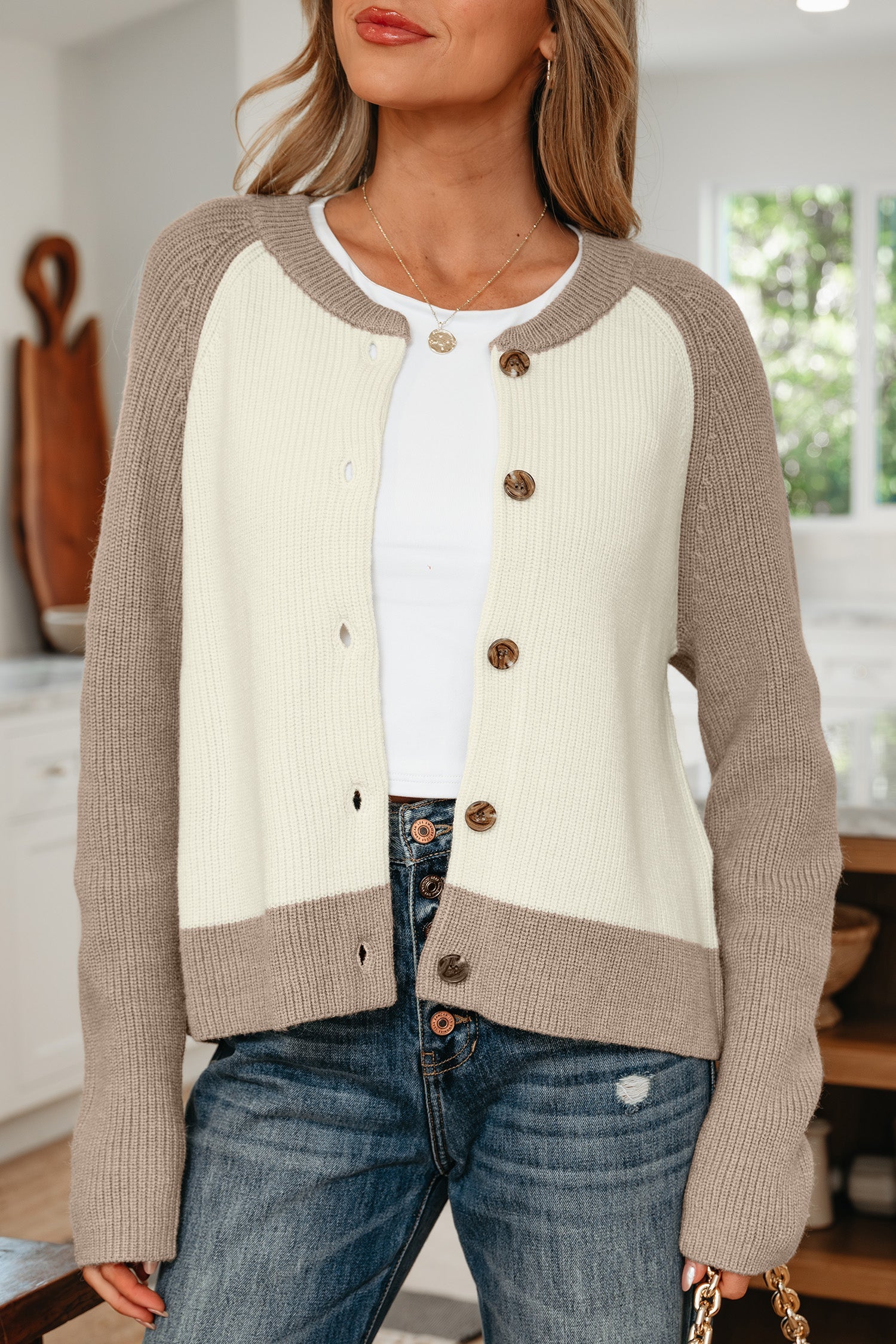 Threaded Pear Maryam Ribbed Knit Down Sweater - Image 5