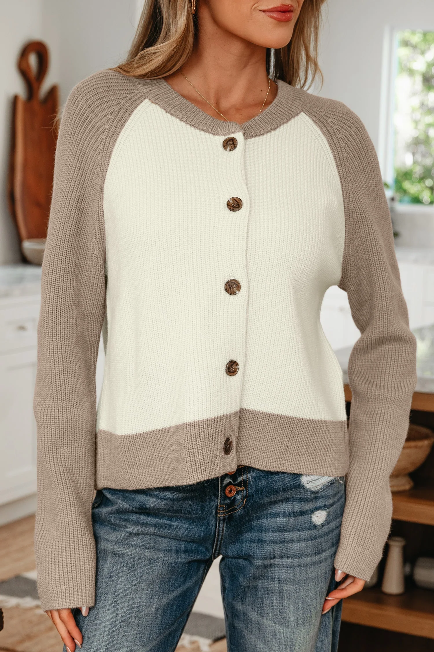 Threaded Pear Maryam Ribbed Knit Down Sweater - Image 6