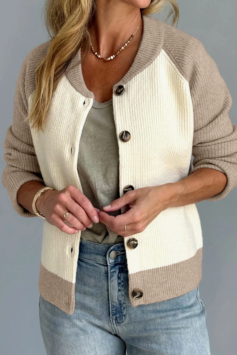 Threaded Pear Maryam Ribbed Knit Down Sweater - Image 8