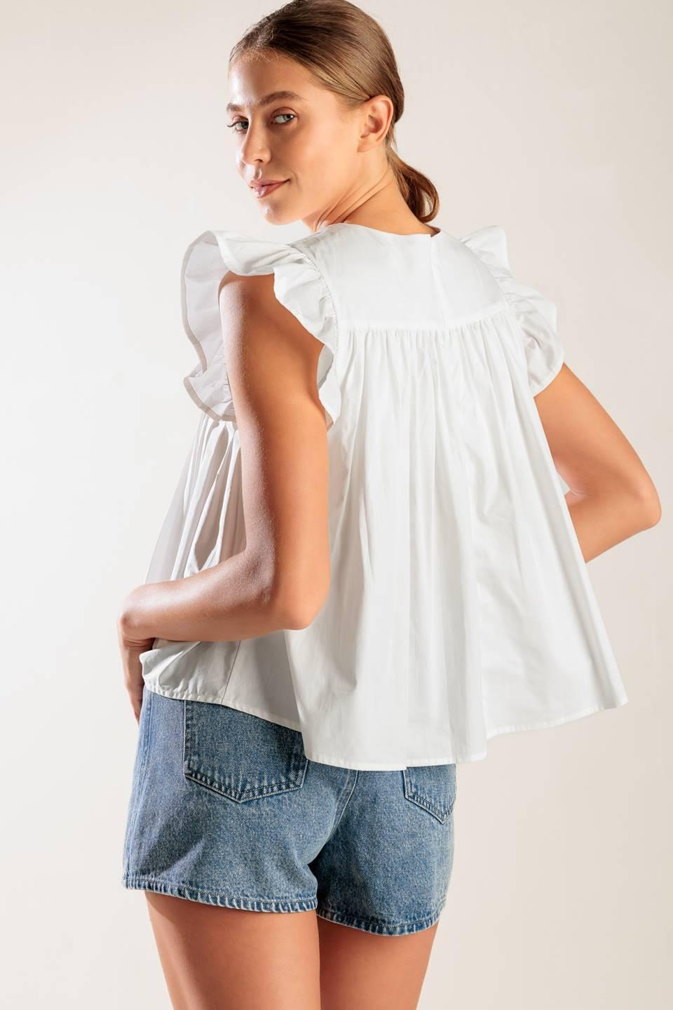 Memories in Focus White Woven Top - Image 2