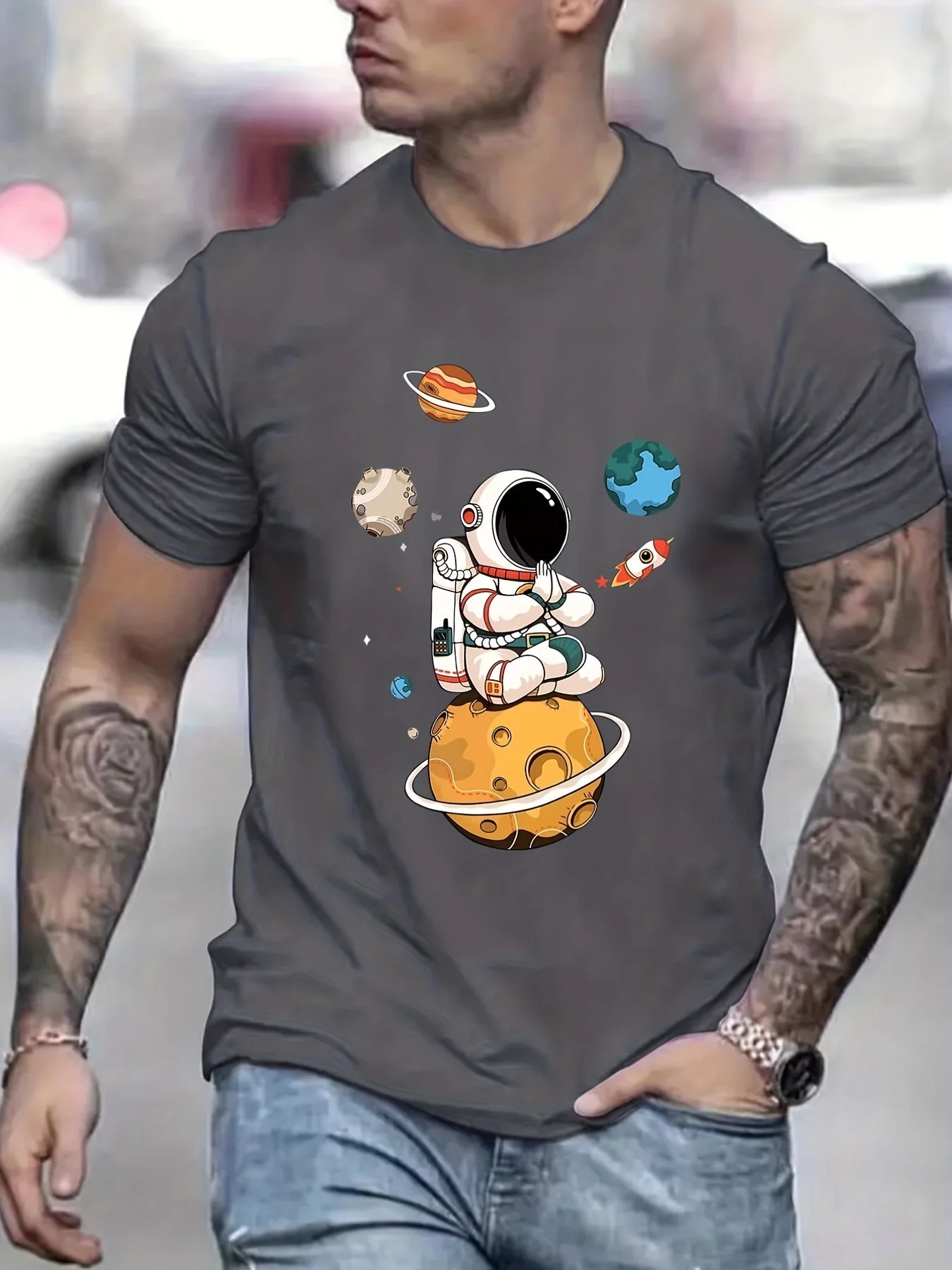 Men’s Astronaut Graphic T-Shirt - Image 5