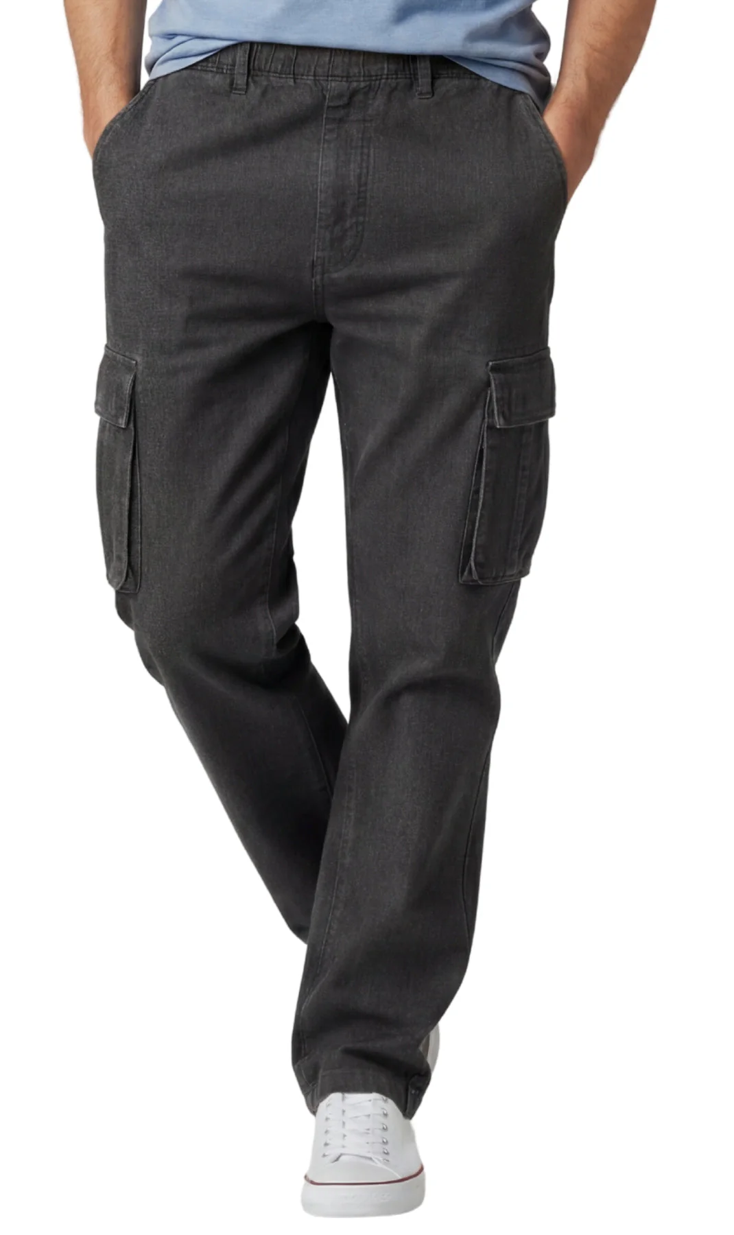 Men’s Double Cargo Pocket Pull-On Jeans – Rugged Cargo Pants in Cotton Blend Fabric - Image 7