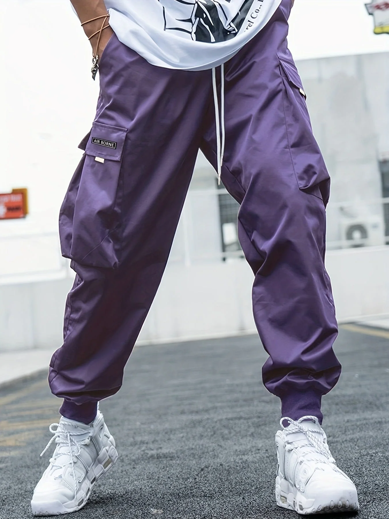 Men’s Multi‑Pocket Drawstring Cargo Pants - Image 5