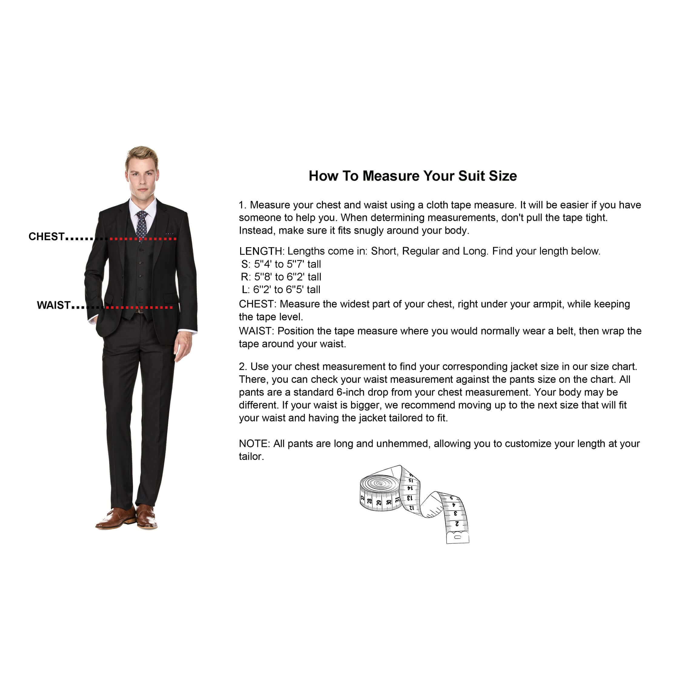 Men's 2-Piece Slim Fit Suit Set - Image 34